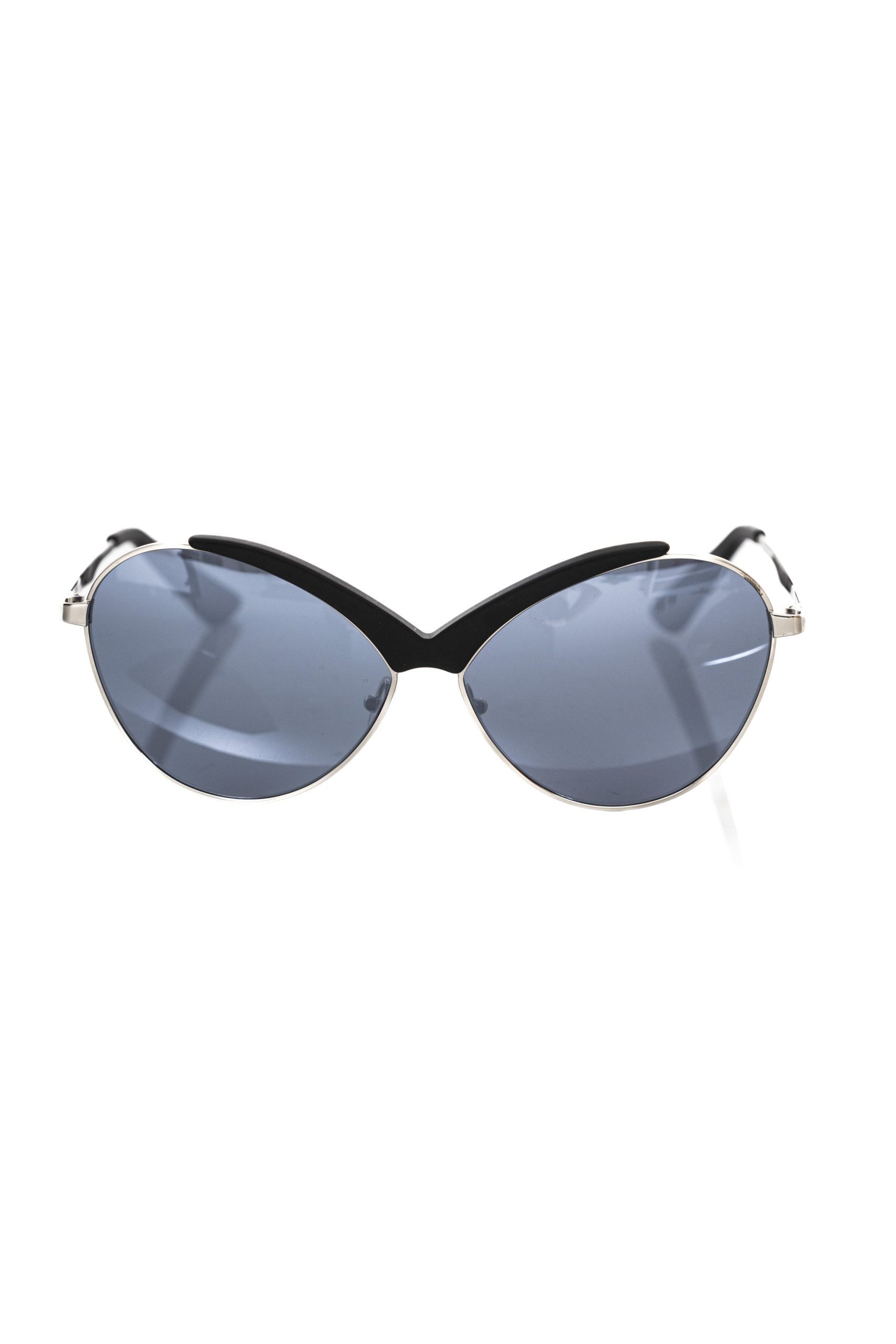 Frankie Morello Metallische Sonnenbrille für Damen in Schwarz