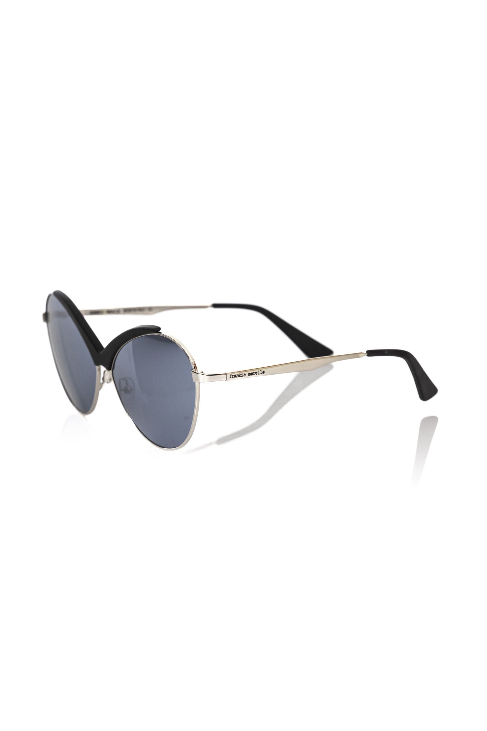 Frankie Morello Metallische Sonnenbrille für Damen in Schwarz