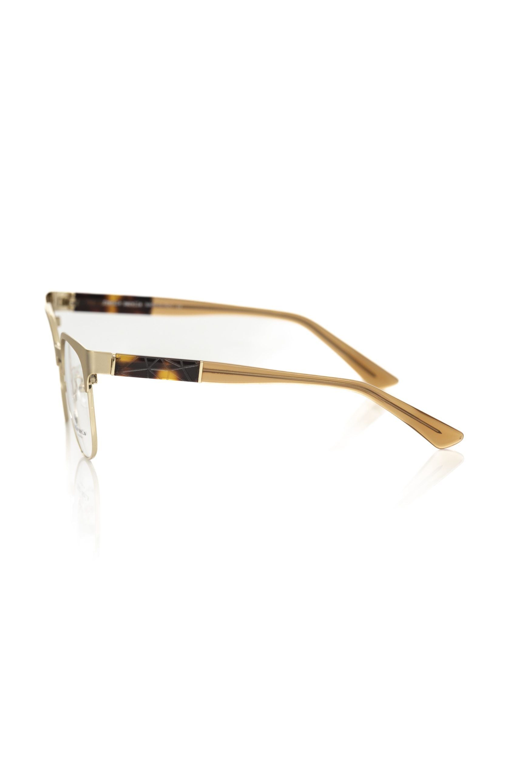 Frankie Morello Goldfarbene Damenbrille aus Azetat