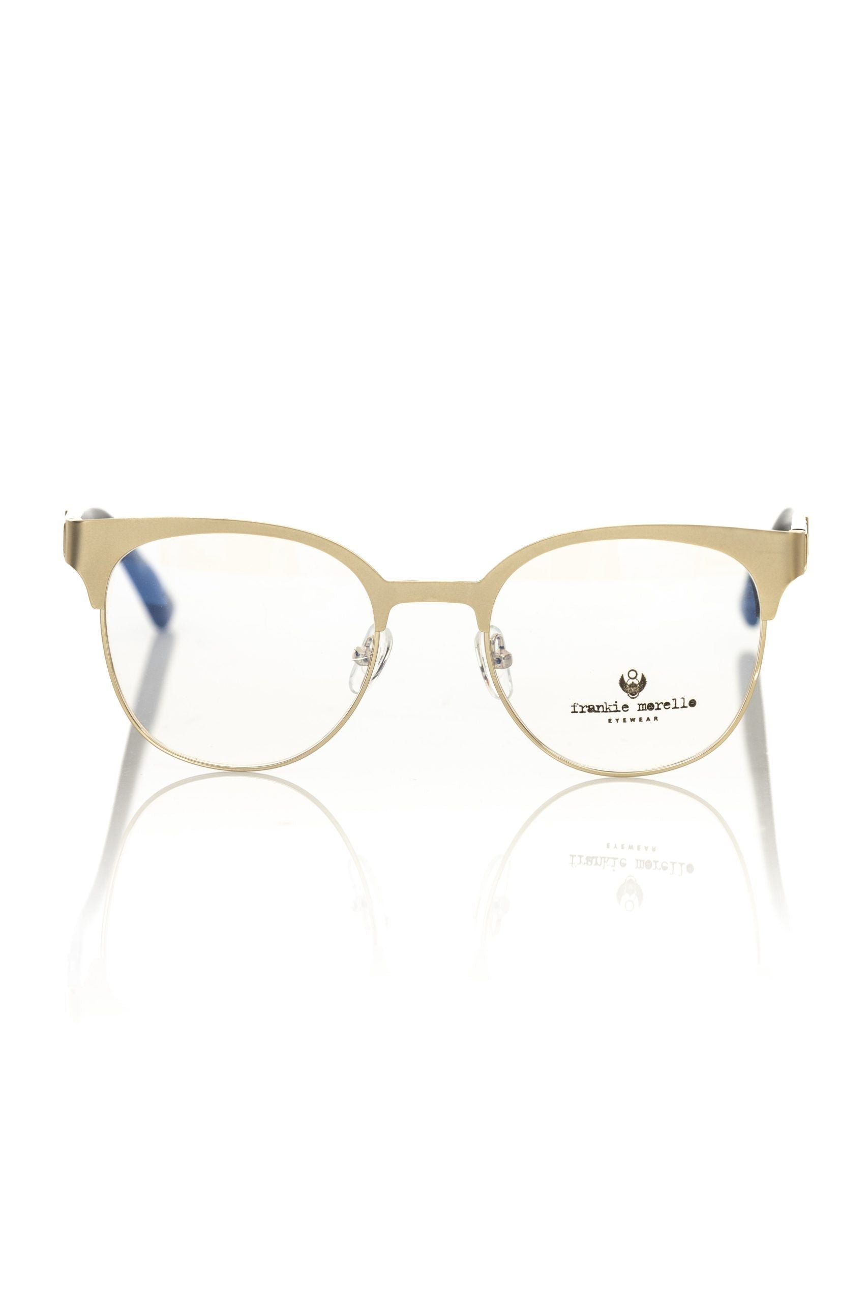 Frankie Morello Gold Metal Eyeglass Frames for Women
