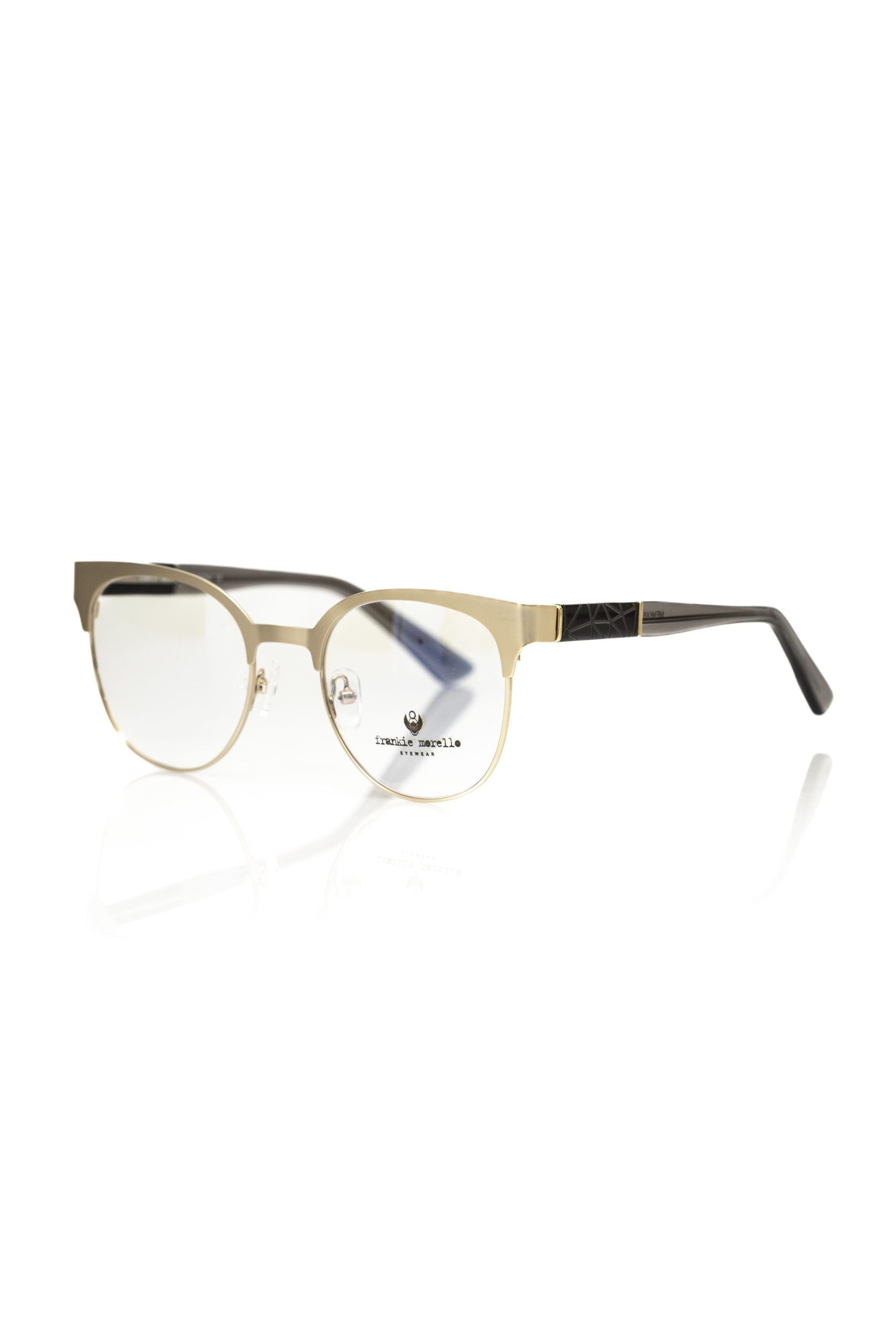 Frankie Morello Gold Metal Eyeglass Frames for Women