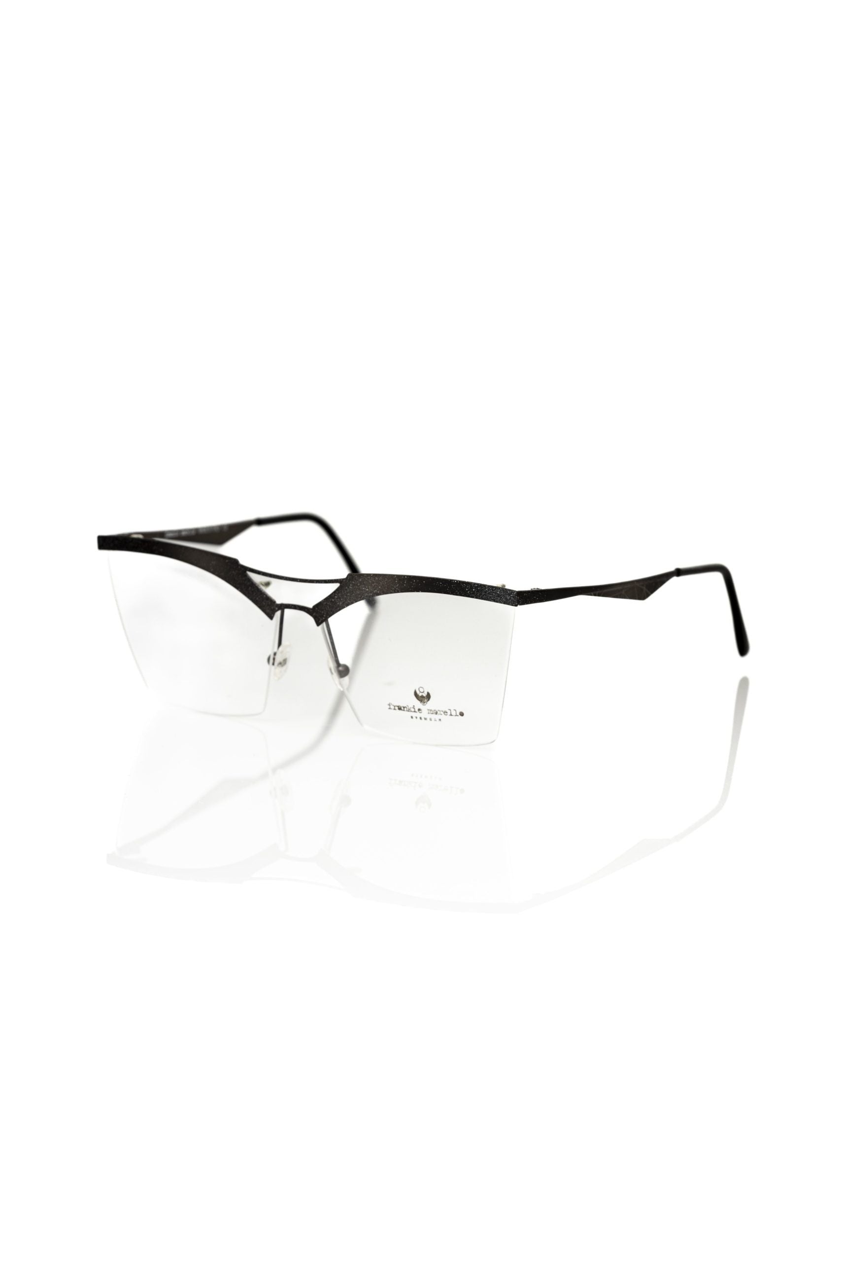 Frankie Morello women's glasses with a metallic look in black
