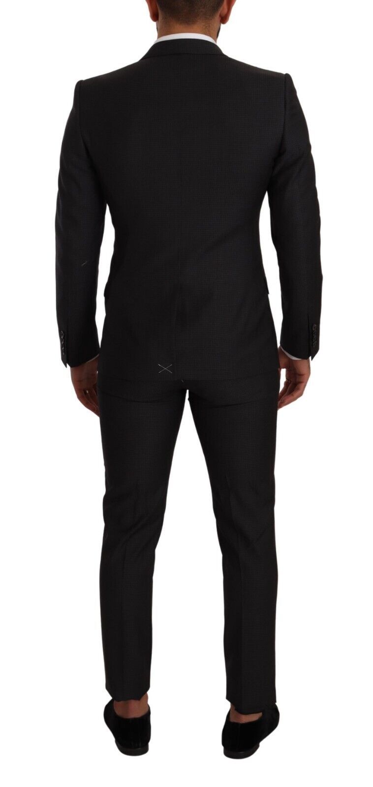 Dolce &amp; Gabbana Elegant black wool martini suit