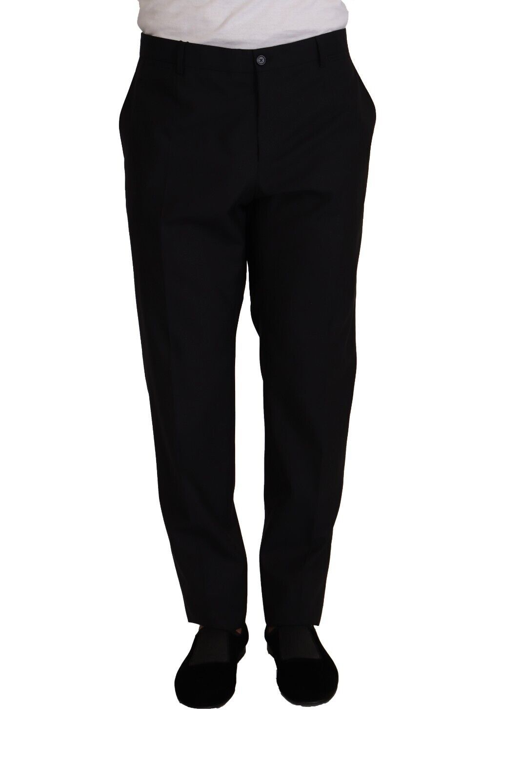Dolce &amp; Gabbana Blue Wool Silk Formal Pants Dress Trousers