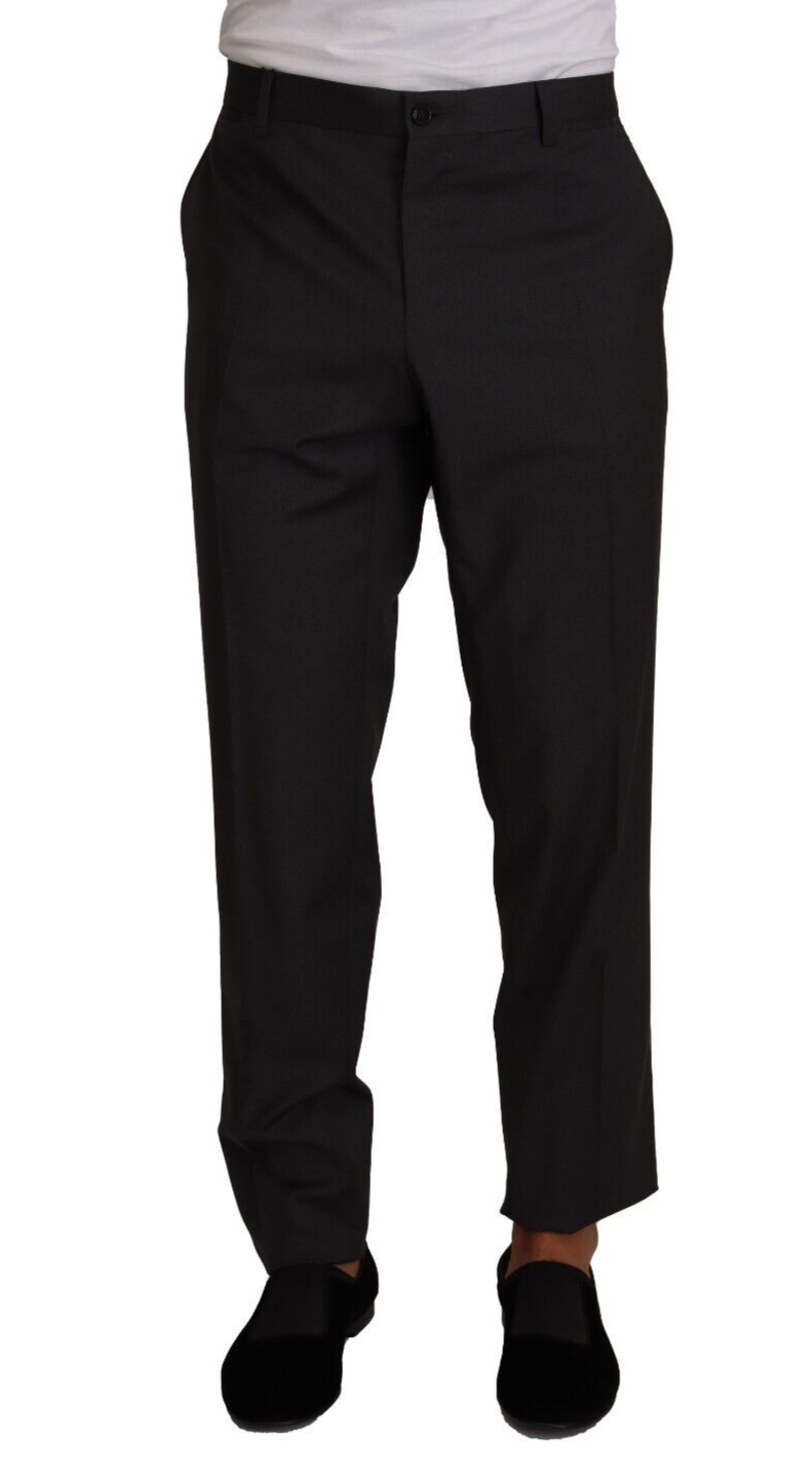 Dolce &amp; Gabbana Grey Wool Formal Tuxedo Pants Dress Trousers