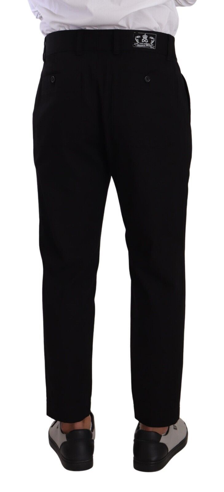 Dolce &amp; Gabbana Black Cotton Stretch Chinos Trousers Jeans