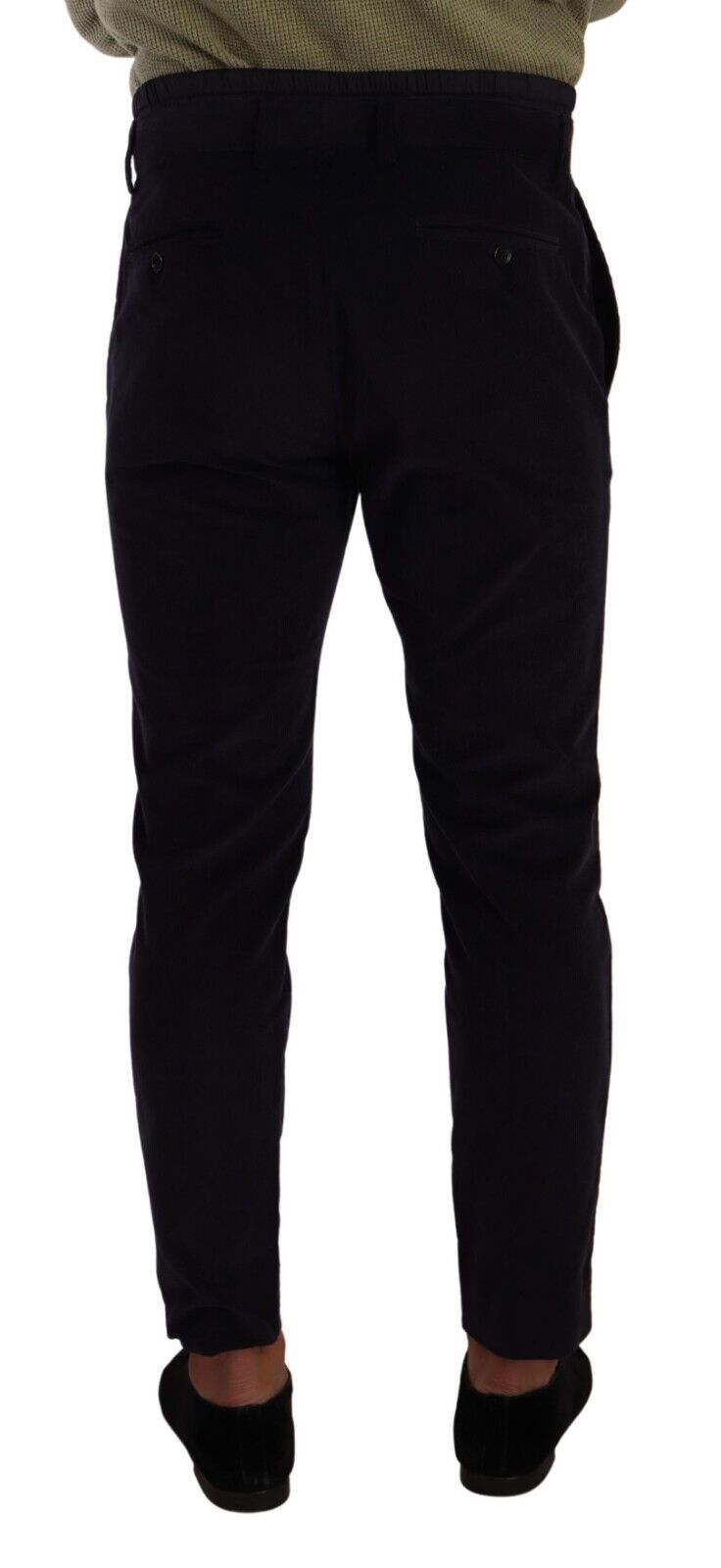 Dolce &amp; Gabbana blue skinny cotton corduroy trousers