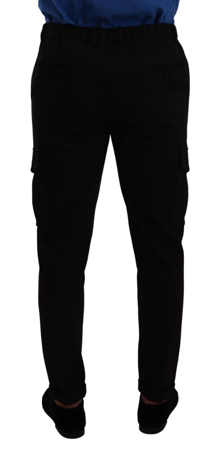 Dolce &amp; Gabbana Black Skinny Viscose Cargo Pants