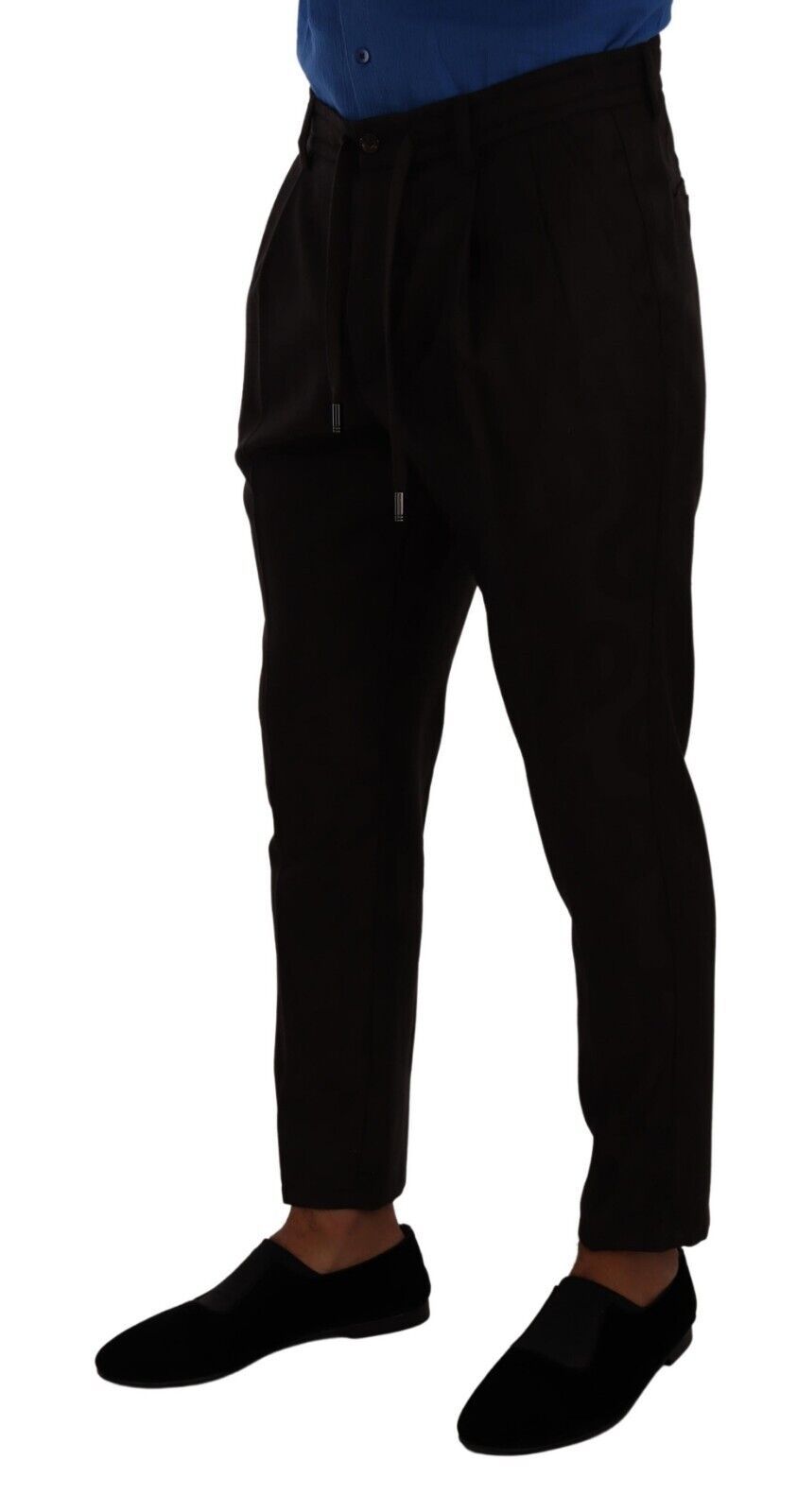 Dolce &amp; Gabbana Burgundy Wool Men's Skinny Pants Trousers