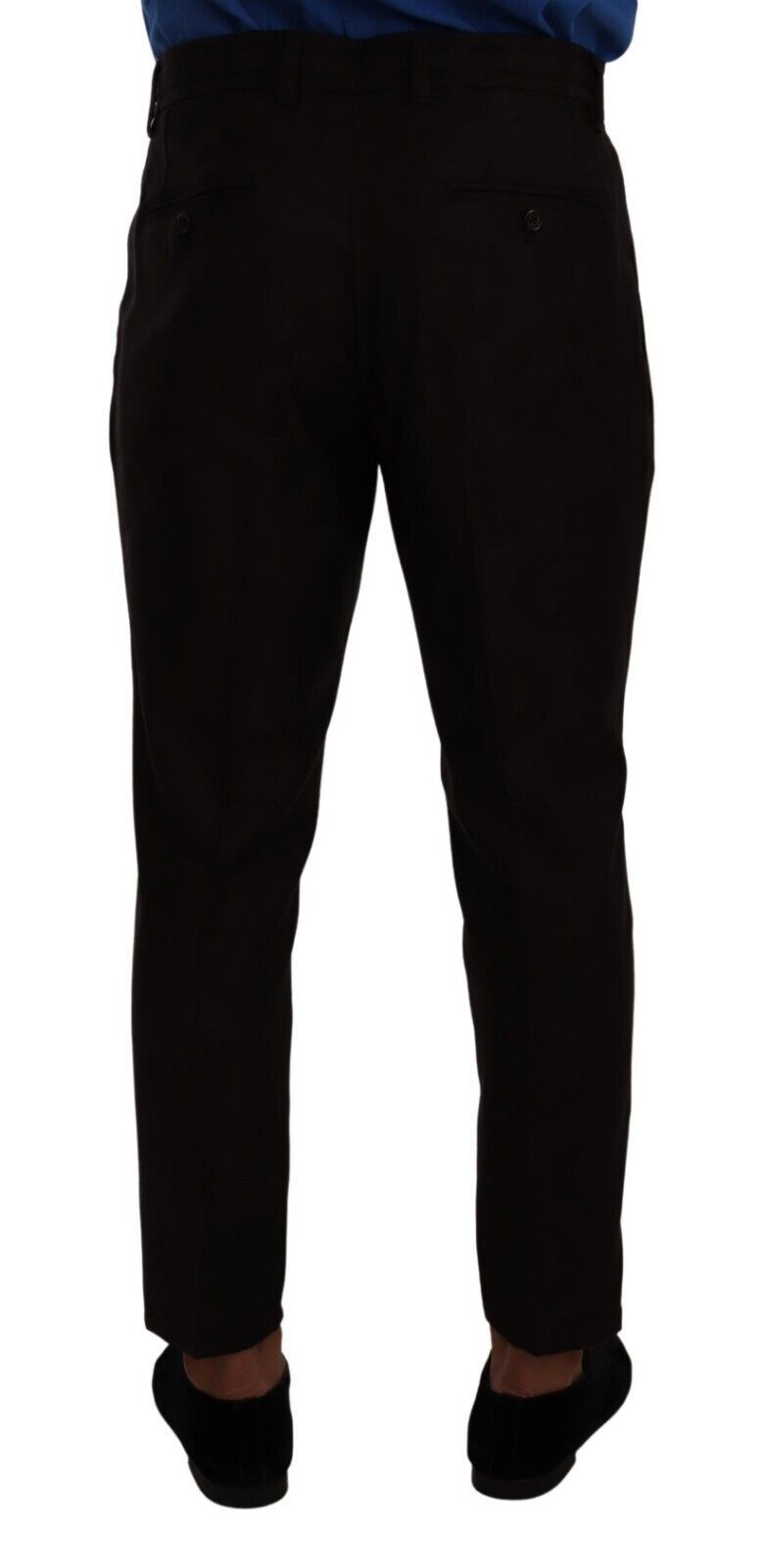 Dolce &amp; Gabbana Burgundy Wool Men's Skinny Pants Trousers