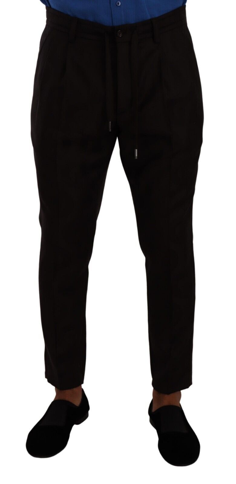 Dolce &amp; Gabbana Burgundy Wool Men's Skinny Pants Trousers