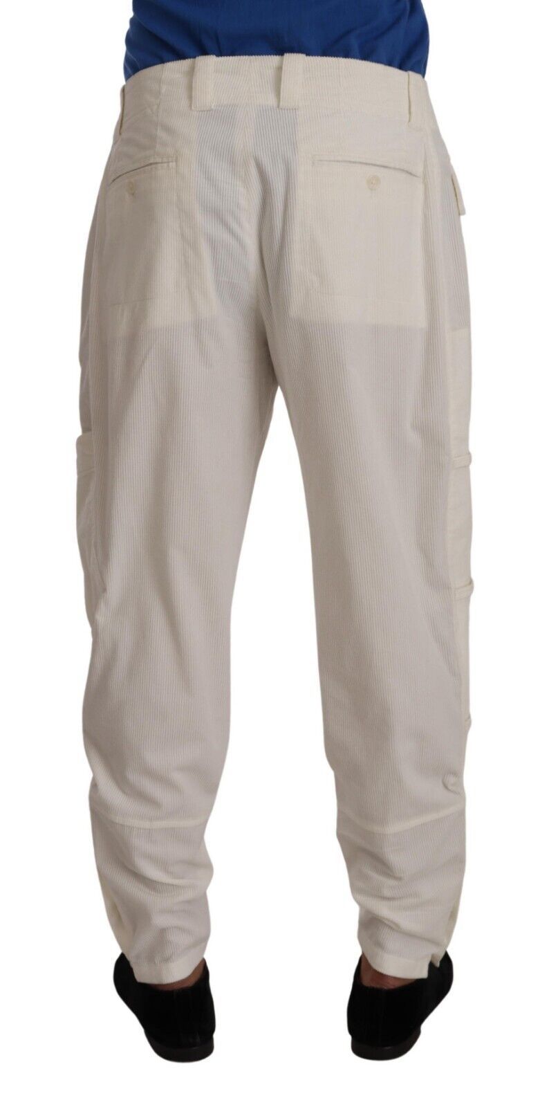 Dolce &amp; Gabbana white cotton corduroy cargo pants