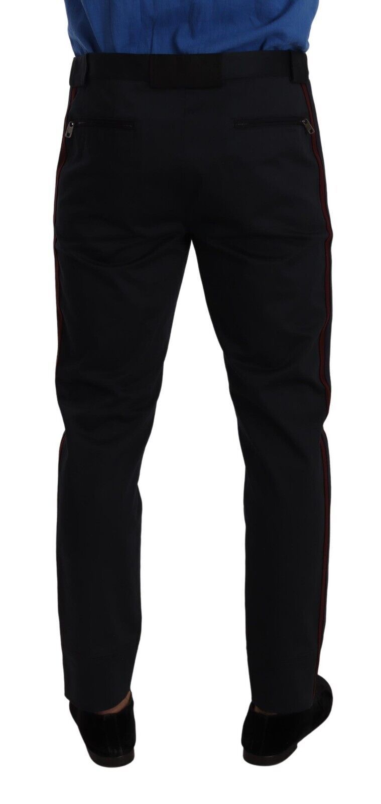 Dolce &amp; Gabbana burgundy cotton skinny chino pants