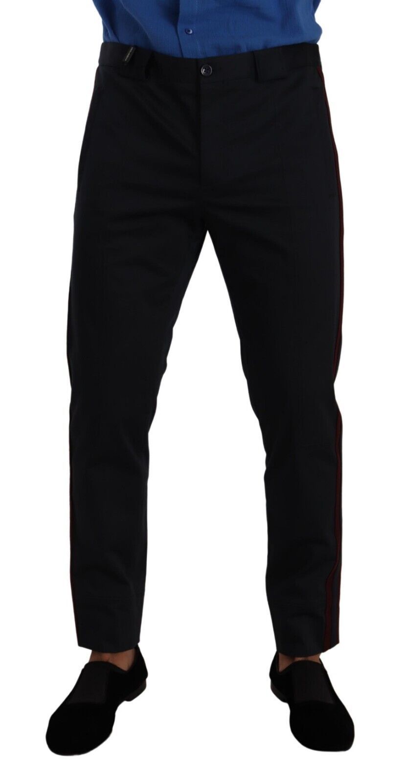 Dolce &amp; Gabbana burgundy cotton skinny chino pants