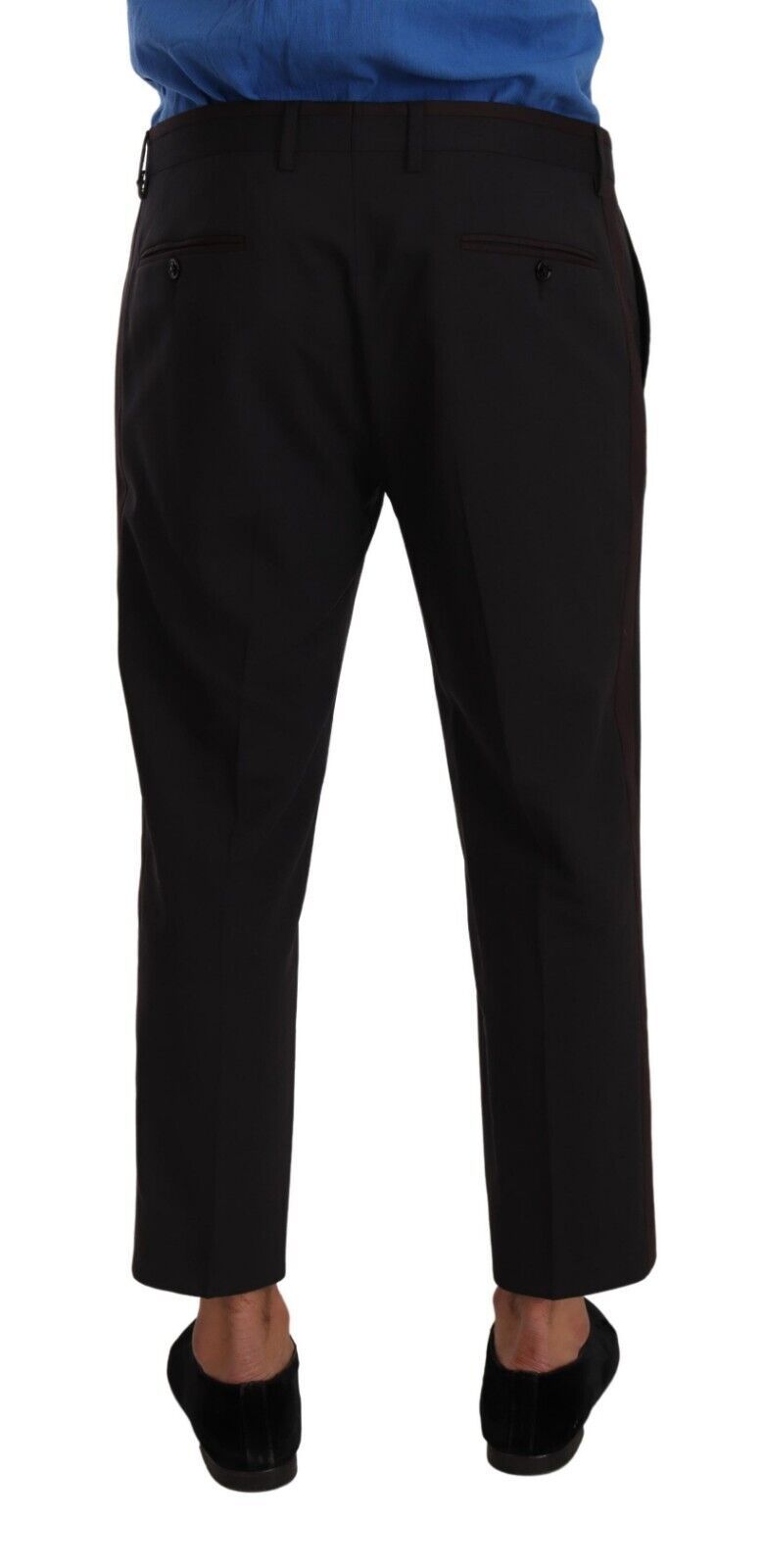 Dolce &amp; Gabbana Grey Bordeaux Wool Trousers Dress Pants