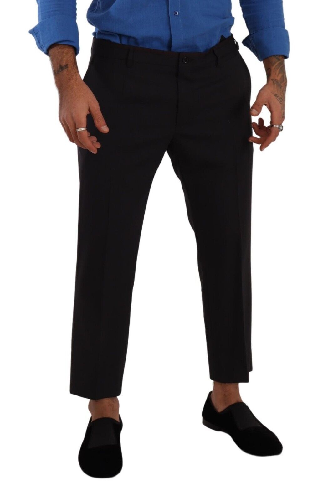 Dolce &amp; Gabbana Grey Bordeaux Wool Trousers Dress Pants