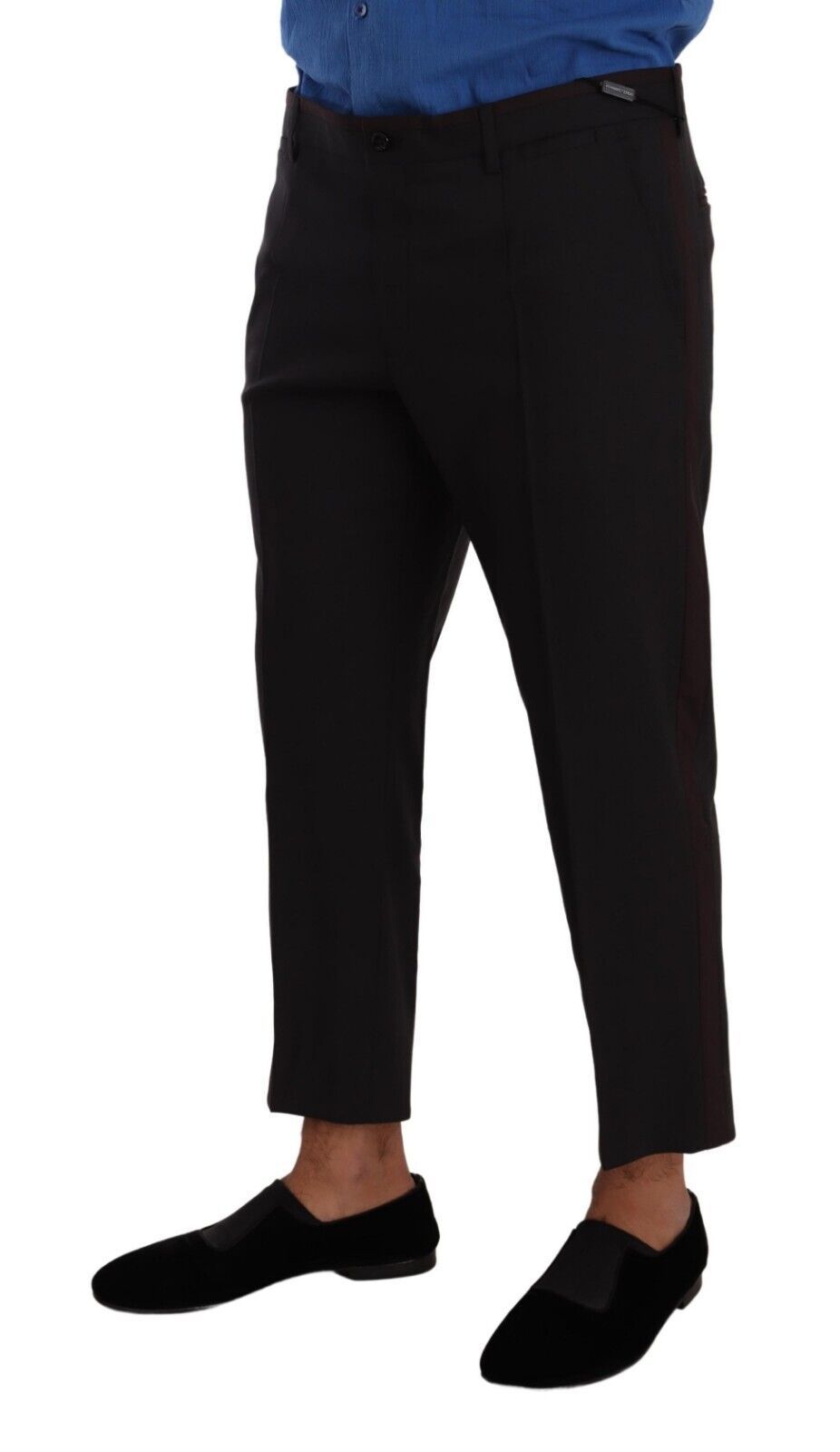 Dolce &amp; Gabbana Grey Bordeaux Wool Trousers Dress Pants