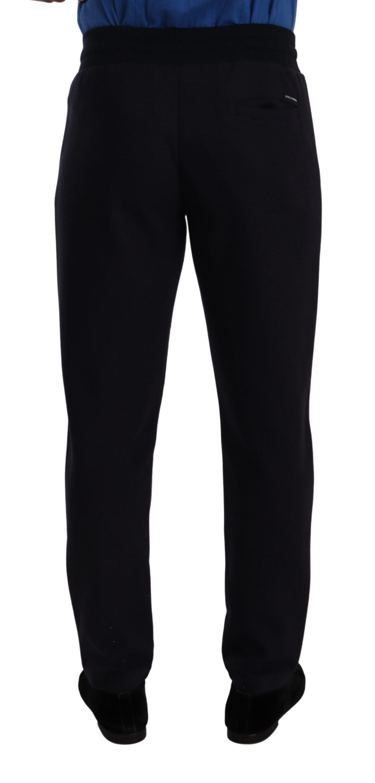 Dolce &amp; Gabbana Blue Cotton Stretch Joggers