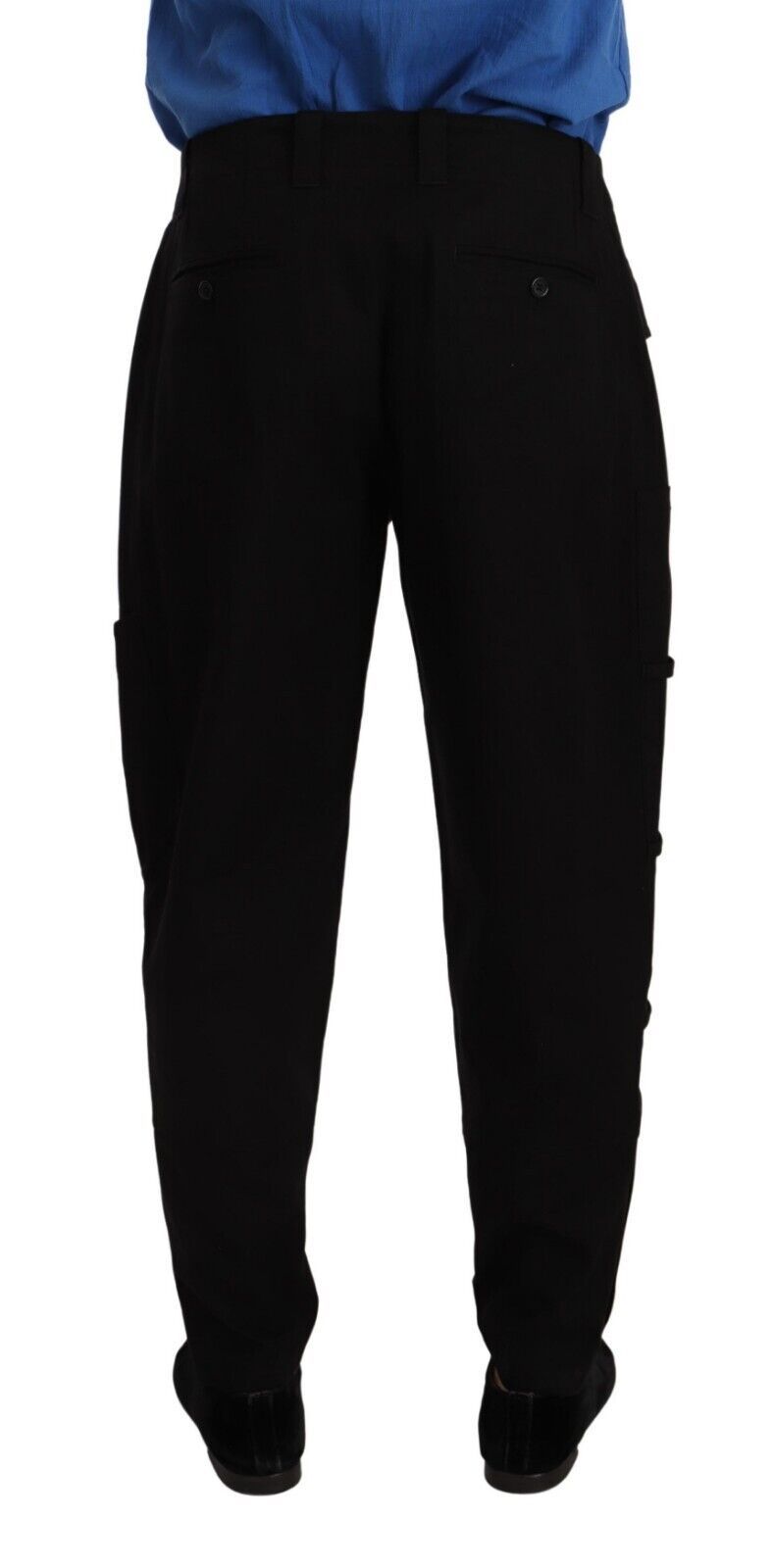 Dolce &amp; Gabbana Black Cotton Stretch Cargo Pants