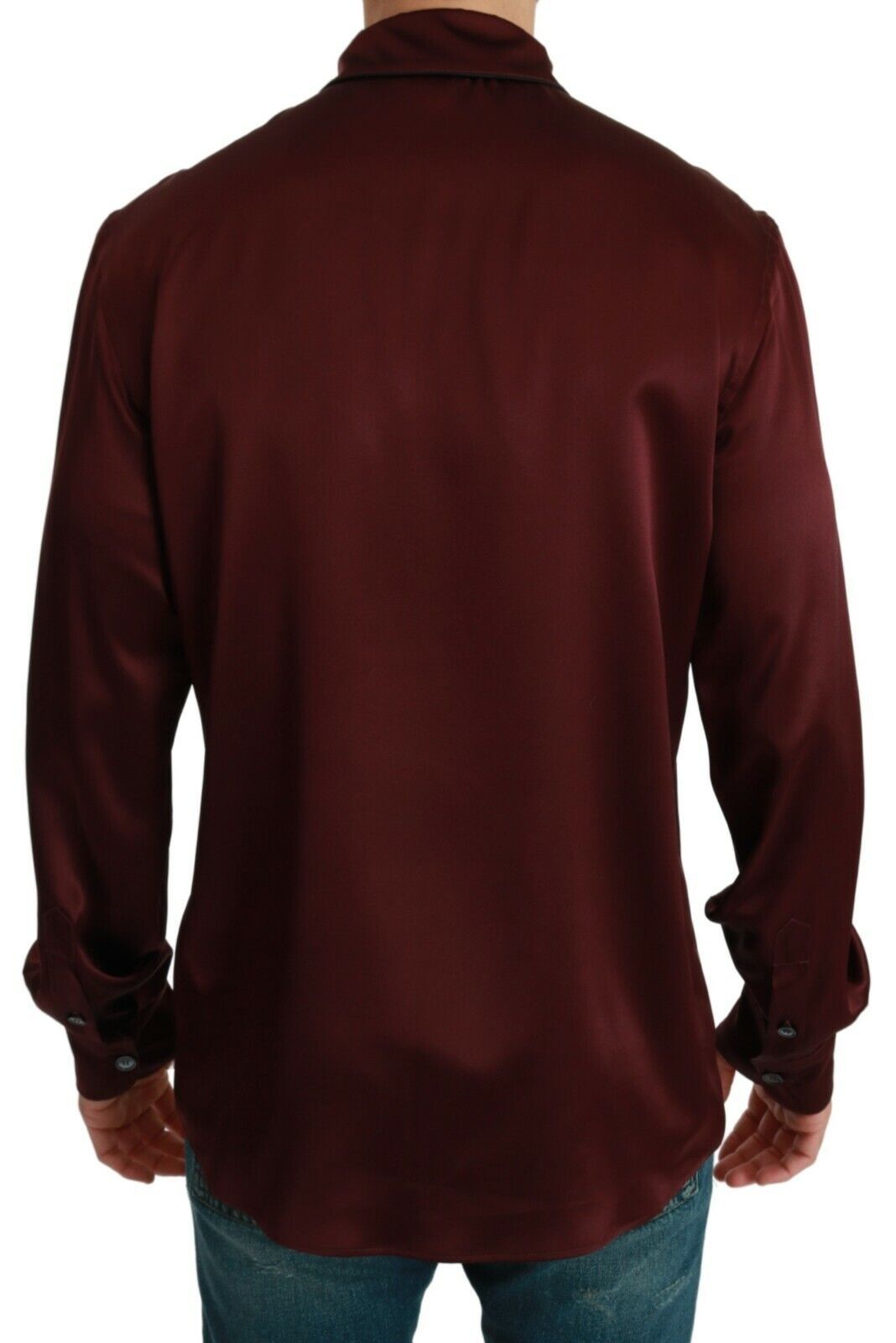 Dolce &amp; Gabbana burgundy silk pajama shirt