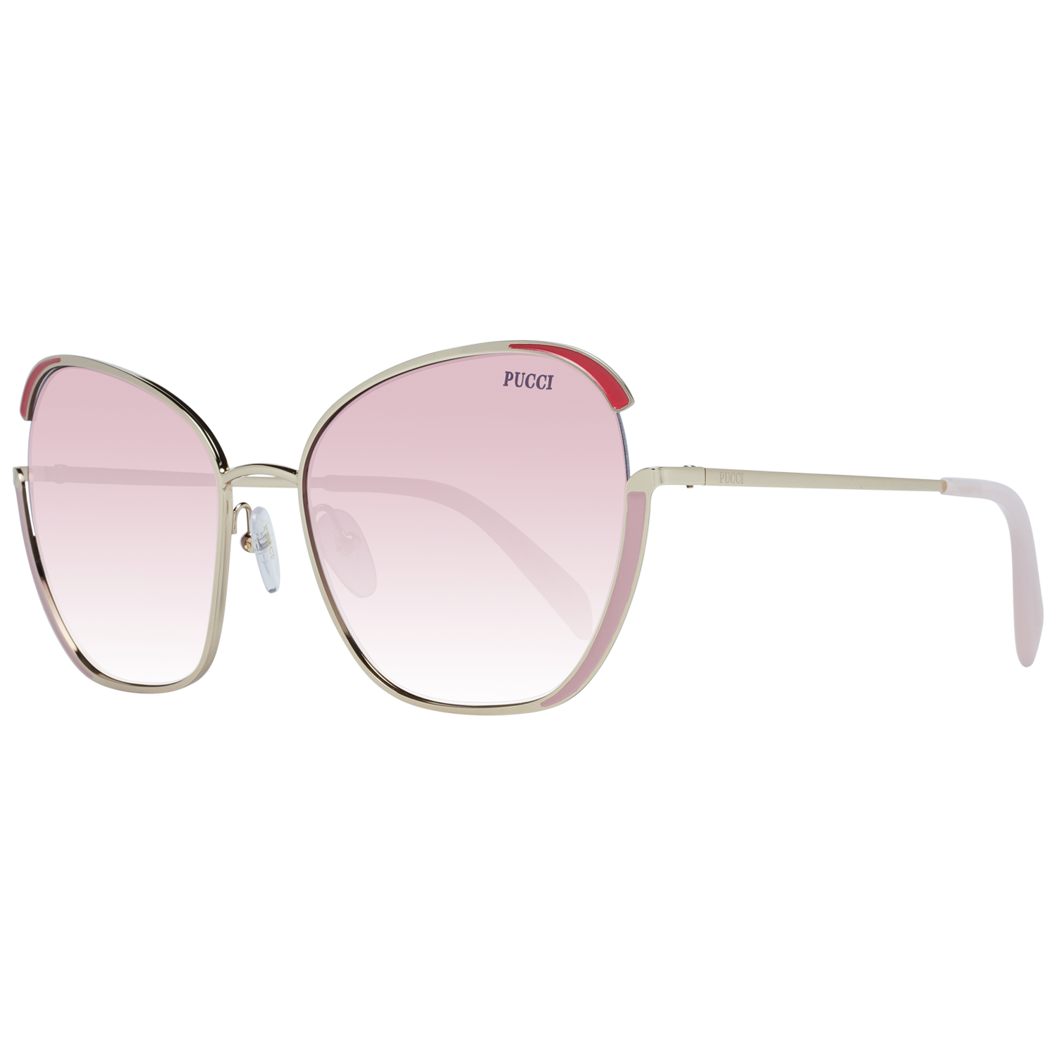 Emilio Pucci Goldfarbene Metall-Sonnenbrille