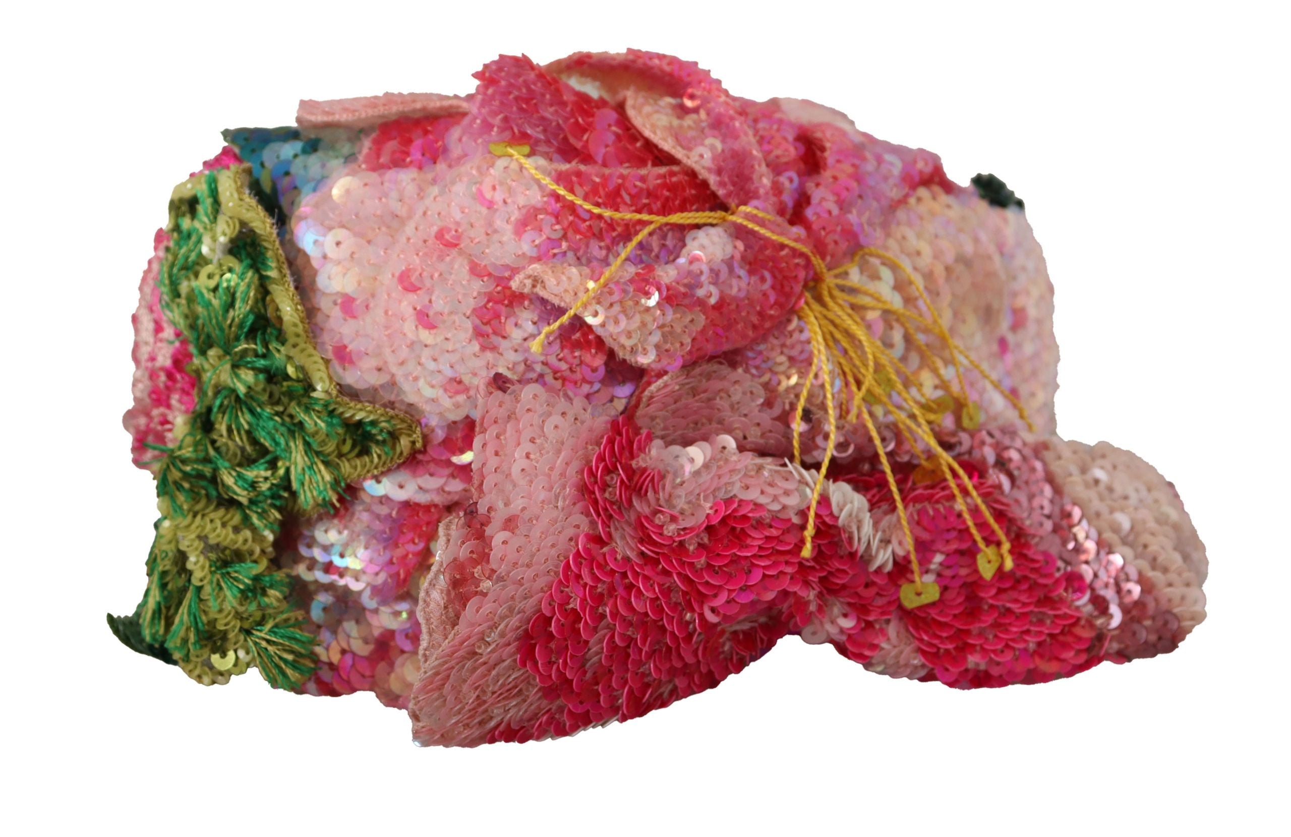 Dolce & Gabbana Multicolor Pailletten Lurex Schwarz Haarstirnband