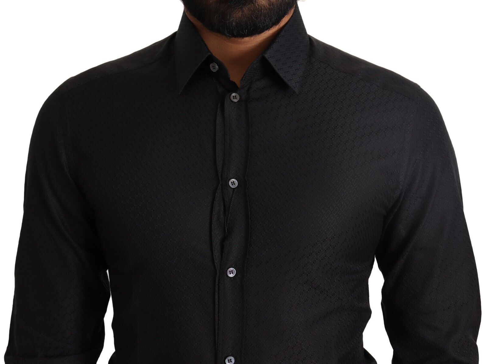 Dolce &amp; Gabbana Black GOLD Cotton Shirt Formal Shirt