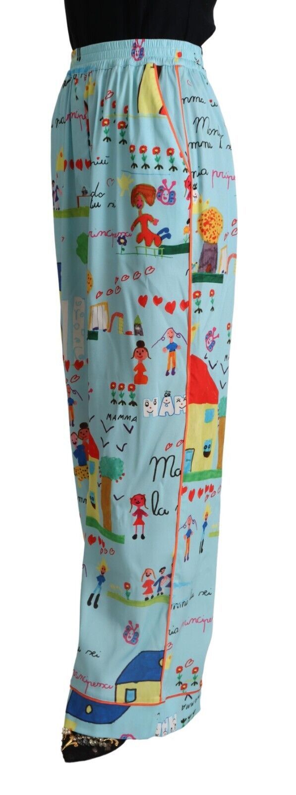 Dolce &amp; Gabbana Elegant printed wide leg trousers