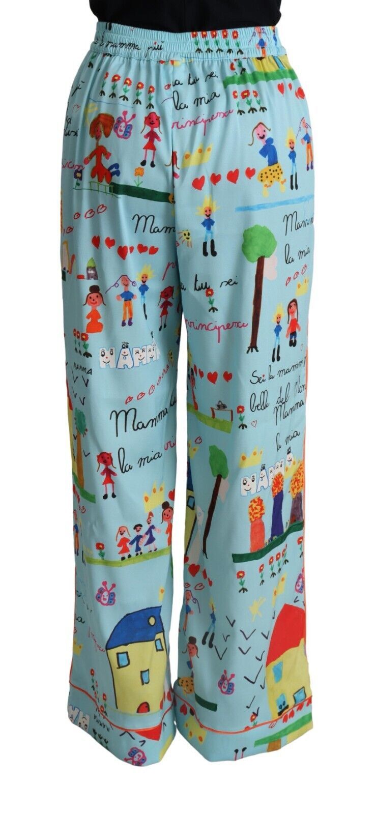 Dolce &amp; Gabbana Elegant printed wide leg trousers