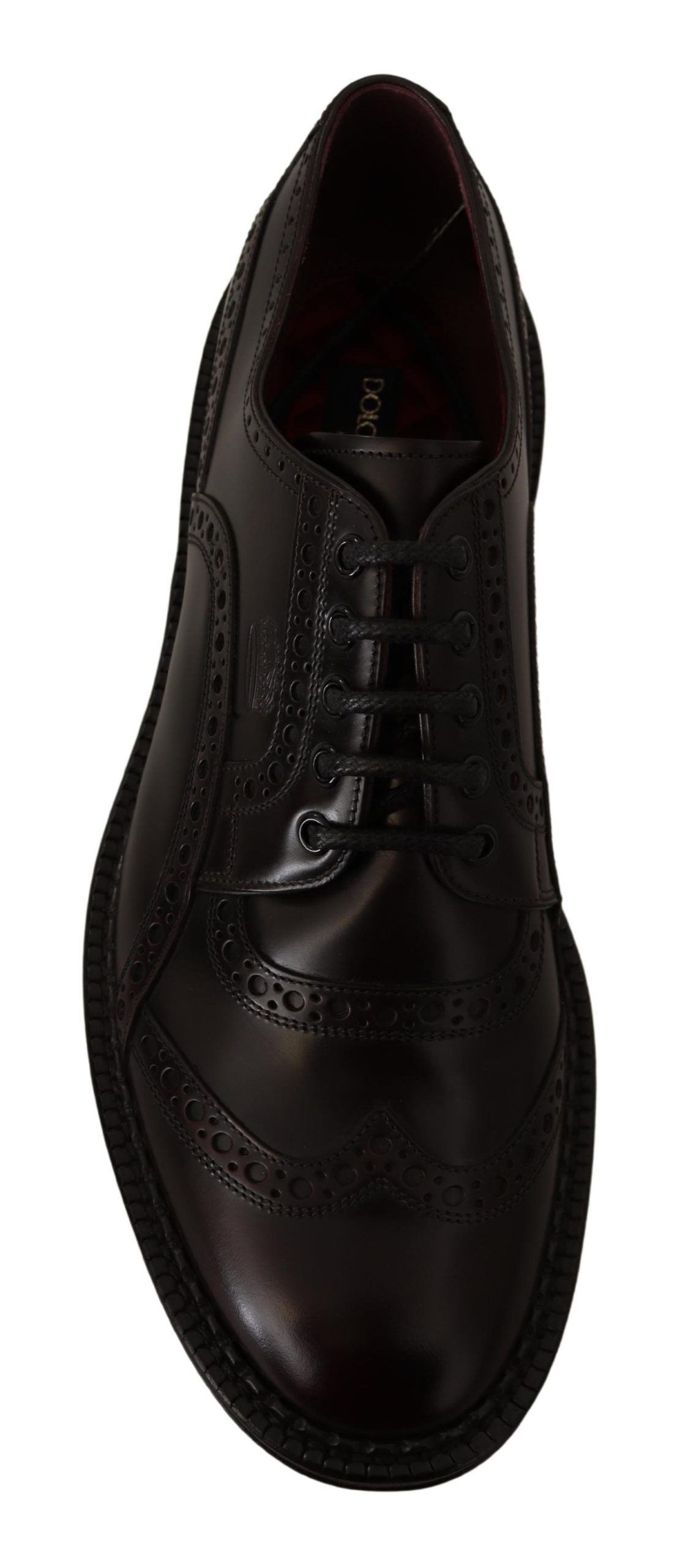 Dolce & Gabbana Lila Leder Oxford Wingtip Formelle Schuhe