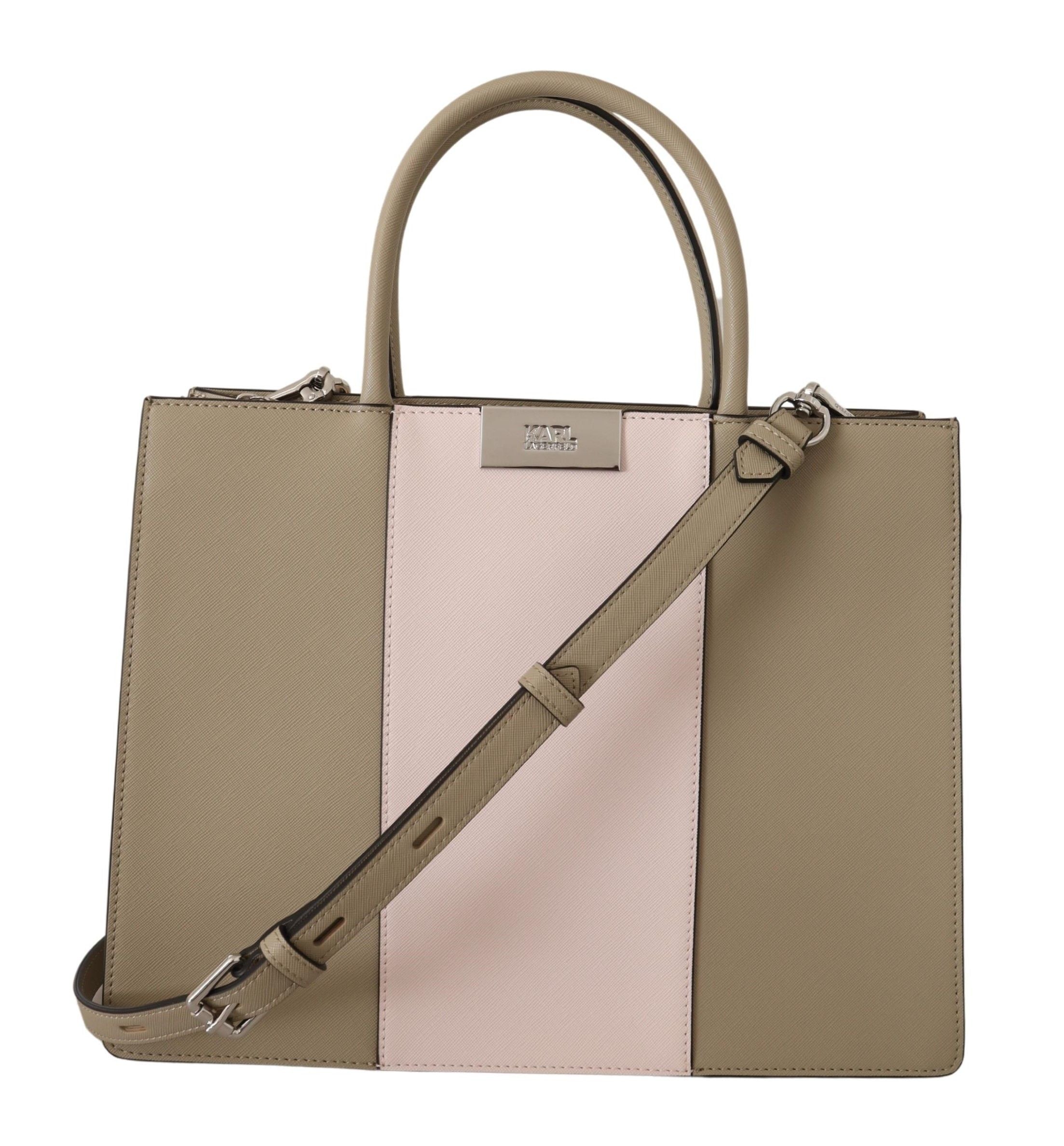 Karl Lagerfeld Elegant sage green tote shoulder bag