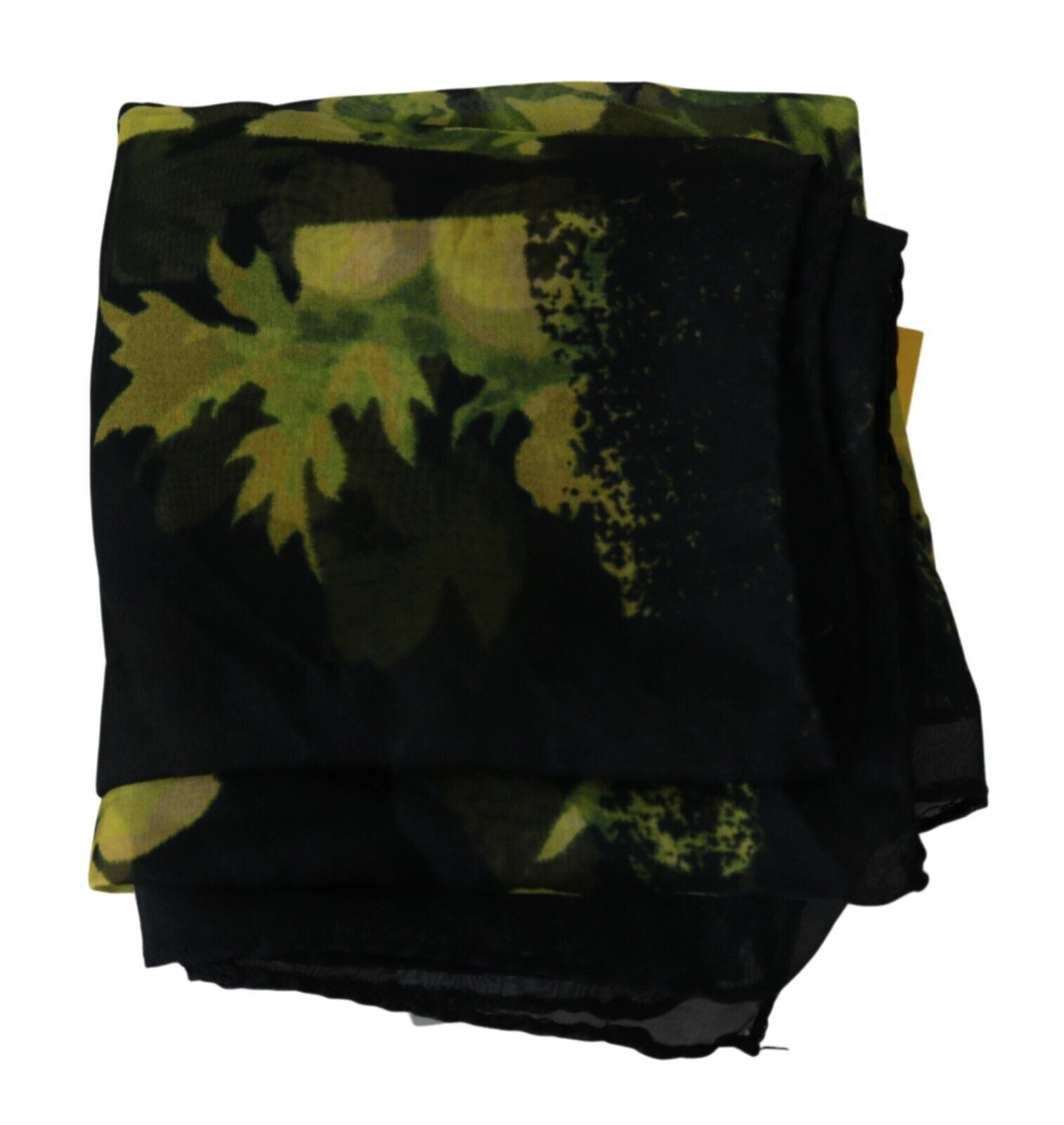 GF Ferre Schwarz Gelb Floral Wrap Schal Foulard Schal