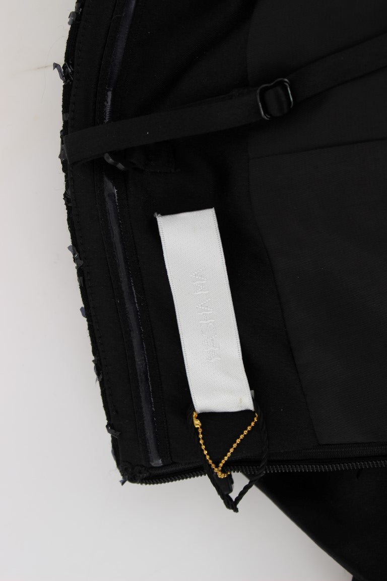 Masha Ma Siyah Straplez Süslemeli Kalem Elbise