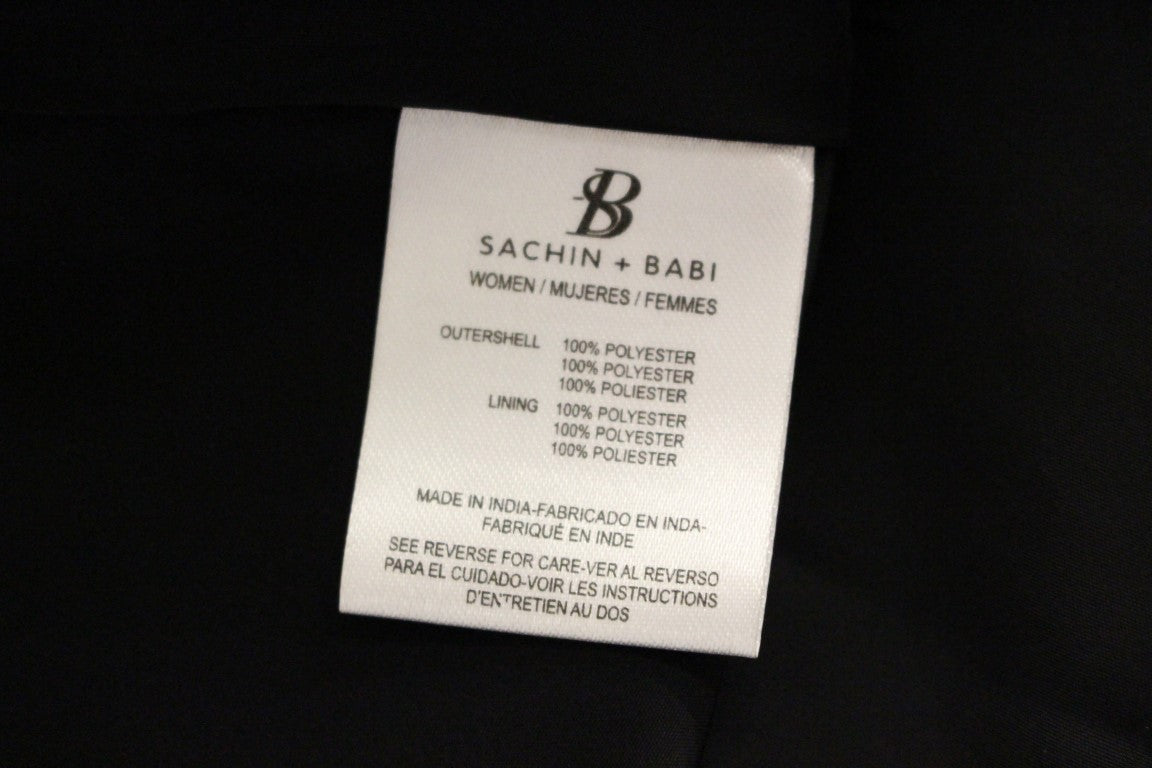 Sachin &amp; Babi Black silk floral shift cocktail dress