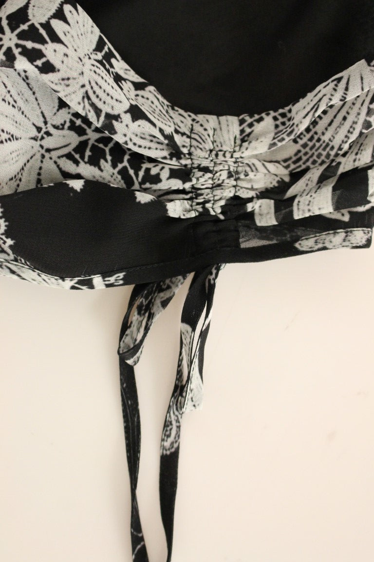 Sachin &amp; Babi Black silk floral shift cocktail dress