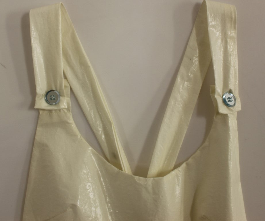 Licia Florio Beyaz askılı diz boyu çay elbisesi