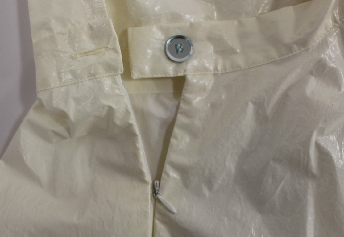 Licia Florio Beyaz askılı diz boyu çay elbisesi