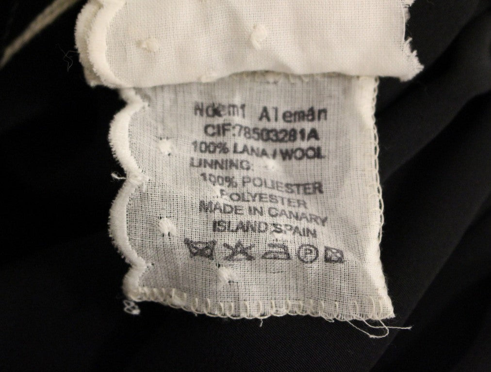 NOEMI ALEMÁN Grey checked wool shorts skirt