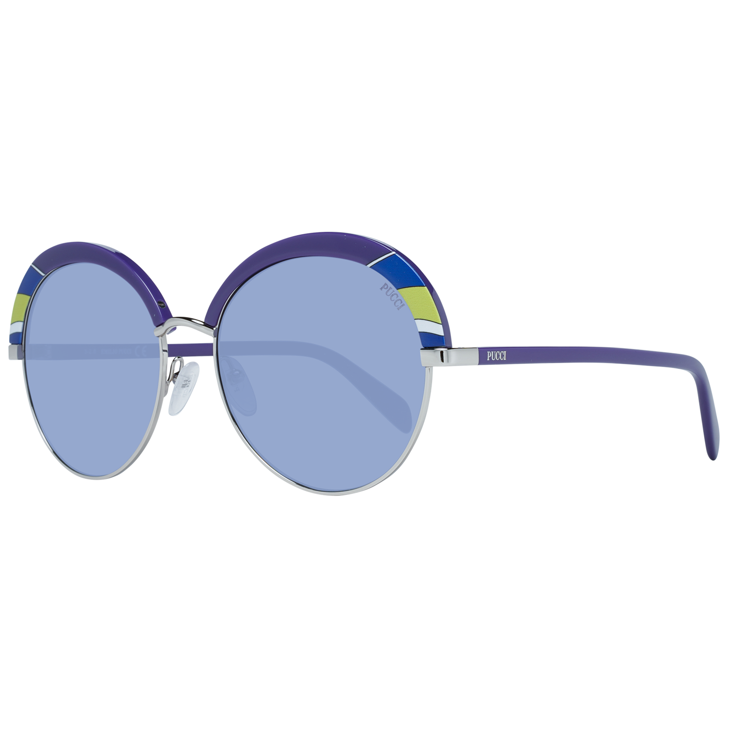 Emilio Pucci Lila Metall- und Kunststoff-Sonnenbrille