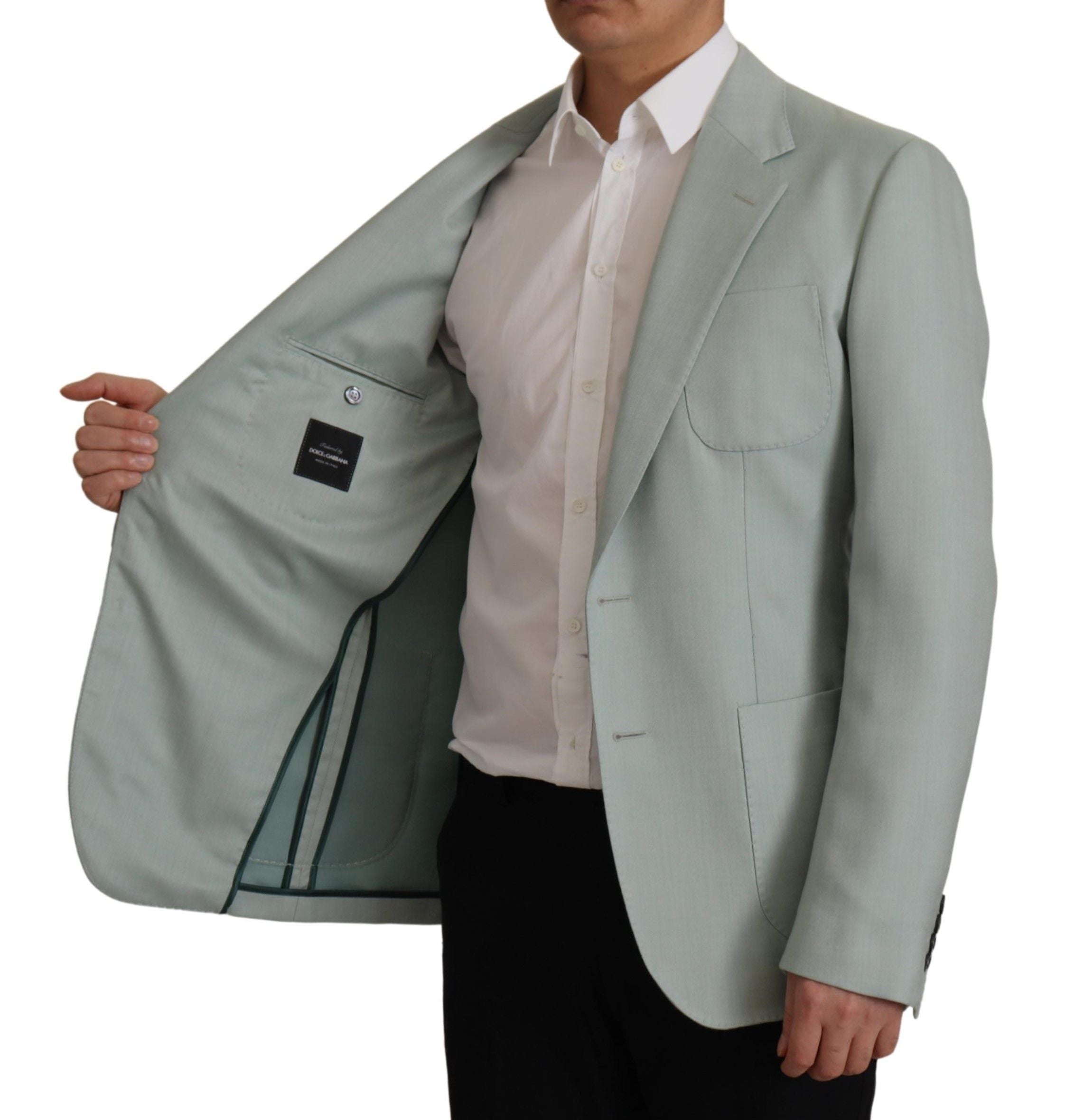 Dolce &amp; Gabbana Light green cashmere and silk blazer