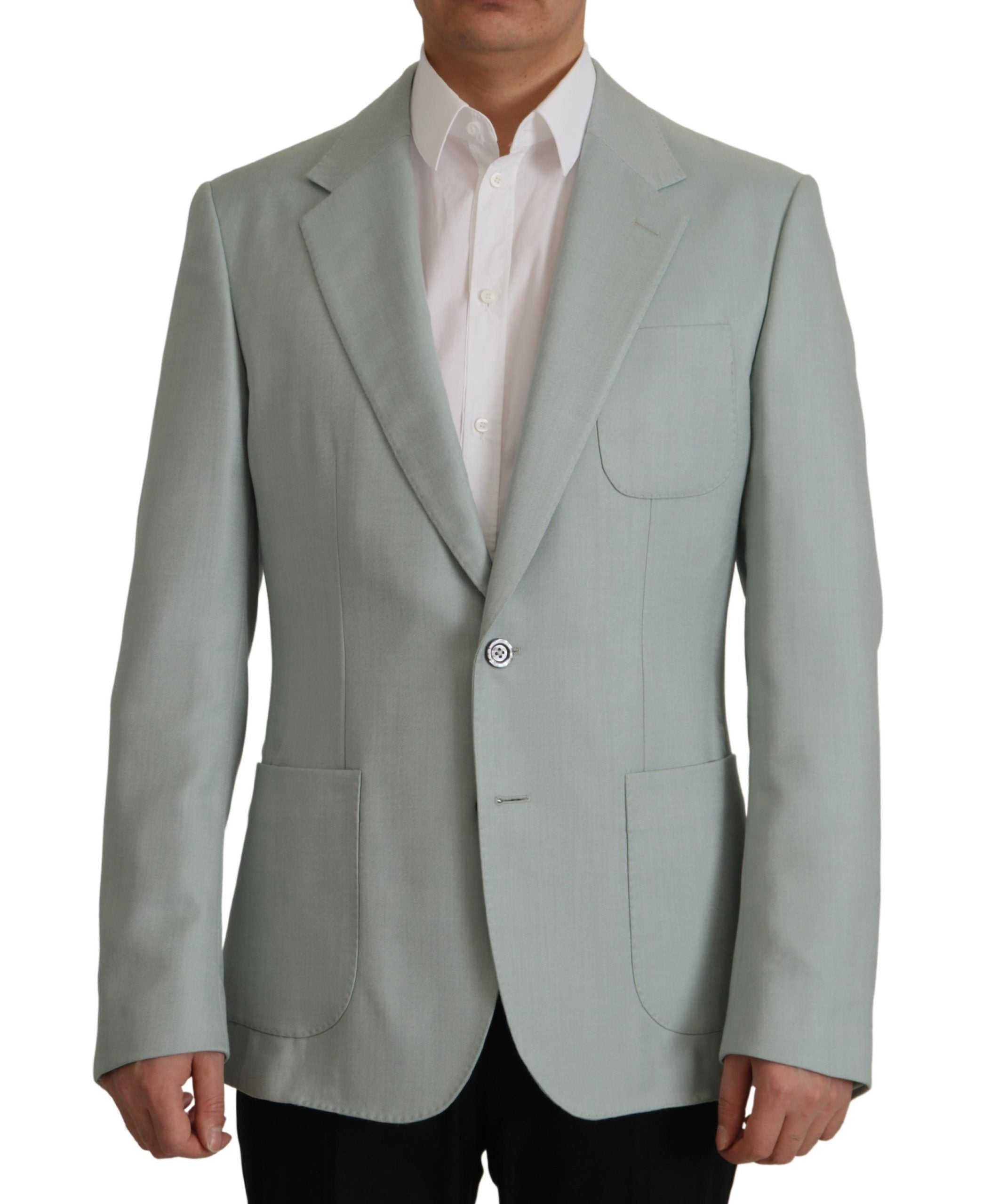 Dolce &amp; Gabbana Light green cashmere and silk blazer