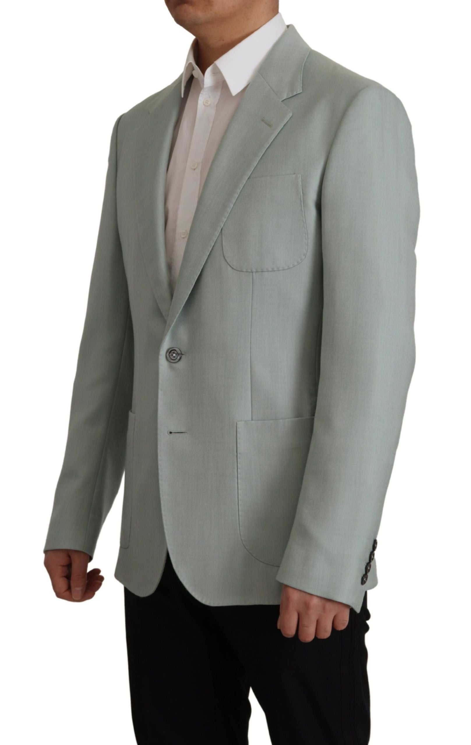 Dolce &amp; Gabbana Light green cashmere and silk blazer
