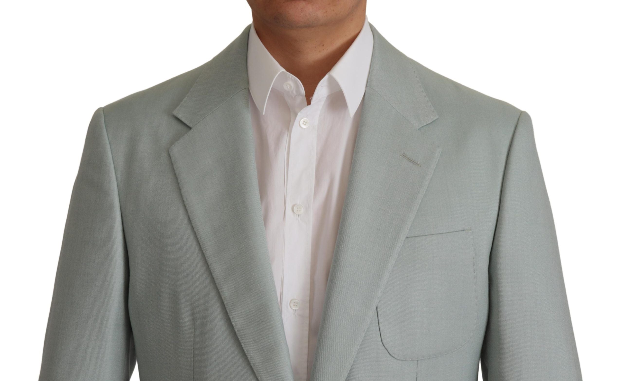 Dolce &amp; Gabbana Light green cashmere and silk blazer