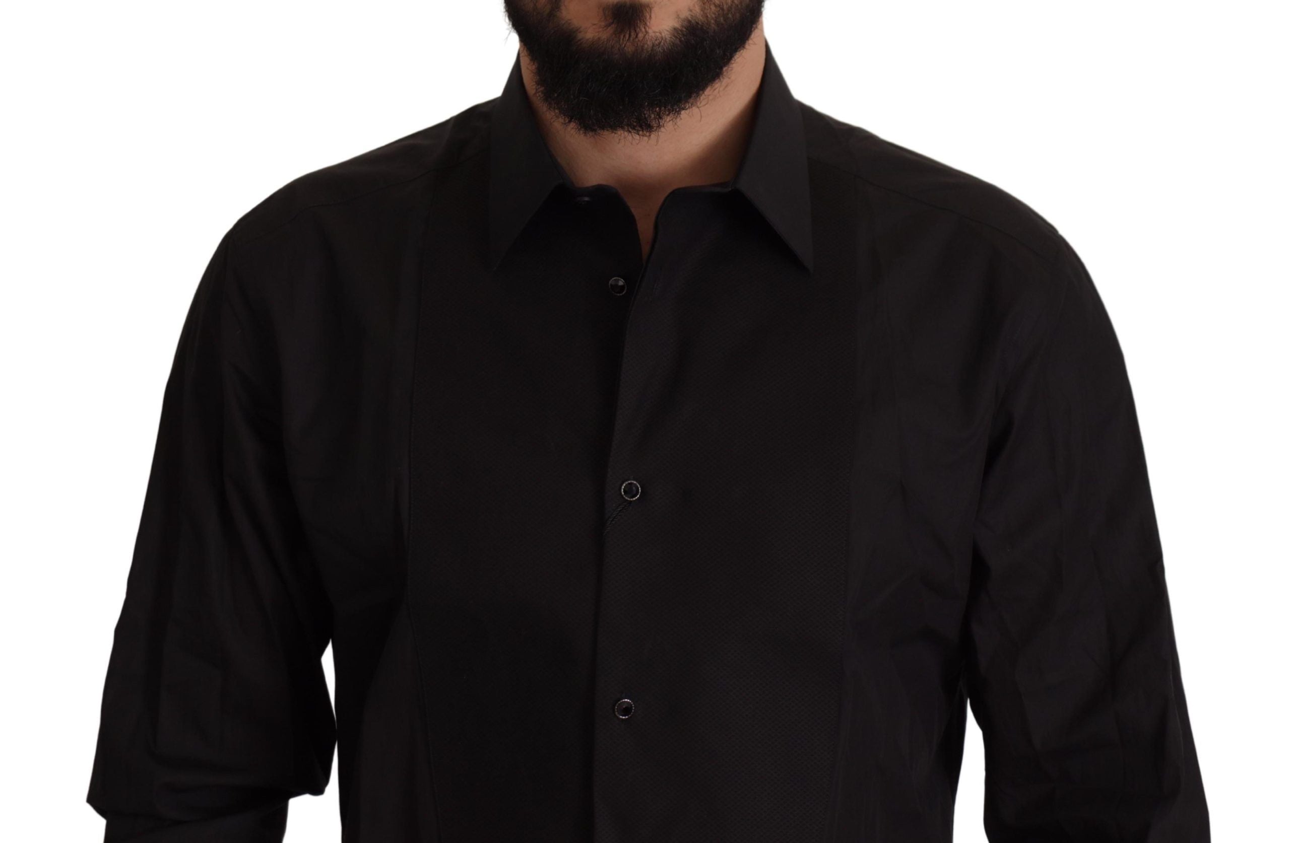Dolce &amp; Gabbana Black GOLD Slim Fit Dress Shirt
