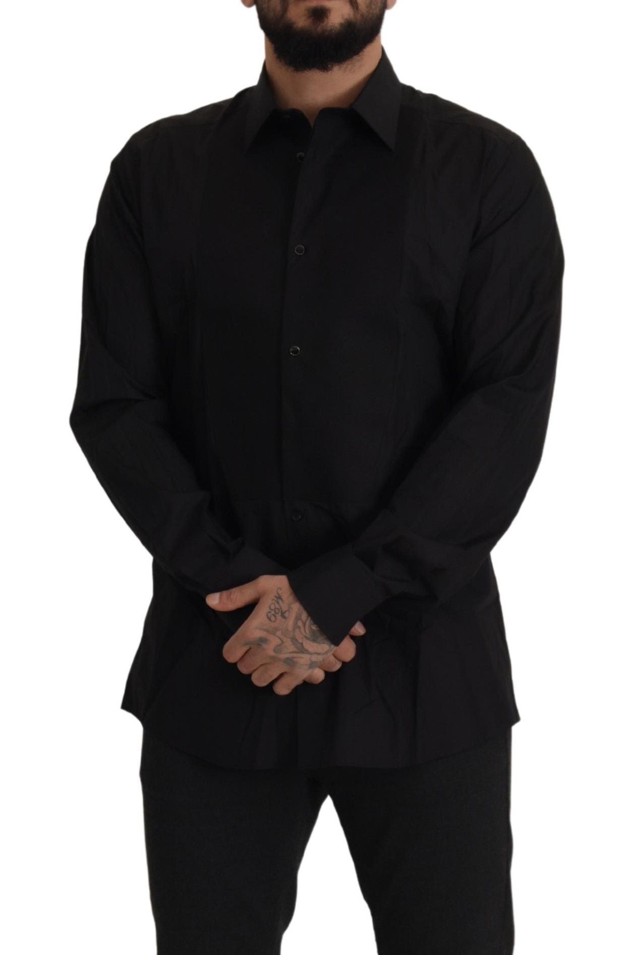 Dolce &amp; Gabbana Black GOLD Slim Fit Dress Shirt