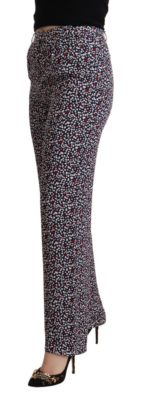 Michael Kors Siyah Baskılı Yüksek Bel Düz Pantolon