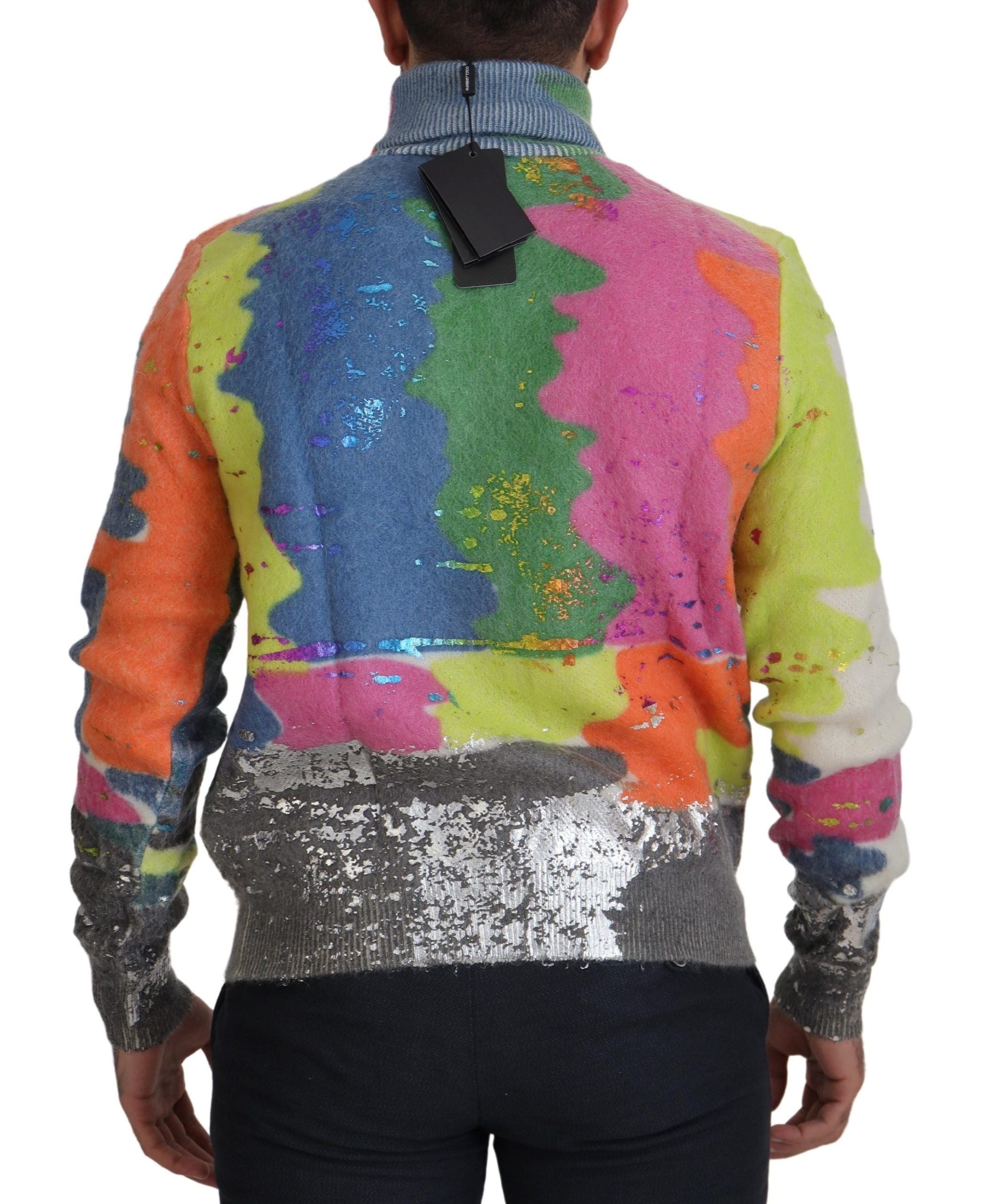 Dolce & Gabbana Multicolor Rollkragenpullover Mohair Pullover