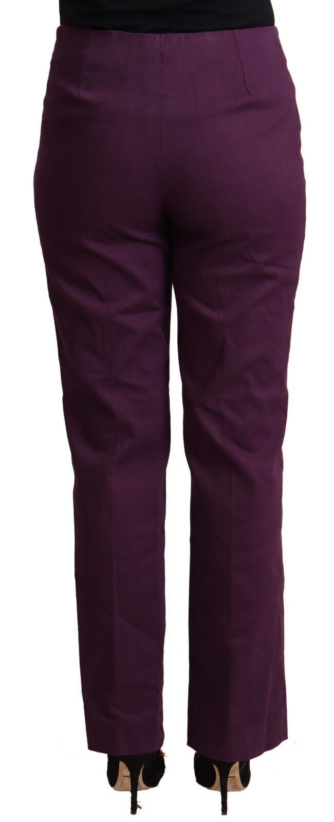 BENCIVENGA Purple tapered high-waisted casual trousers