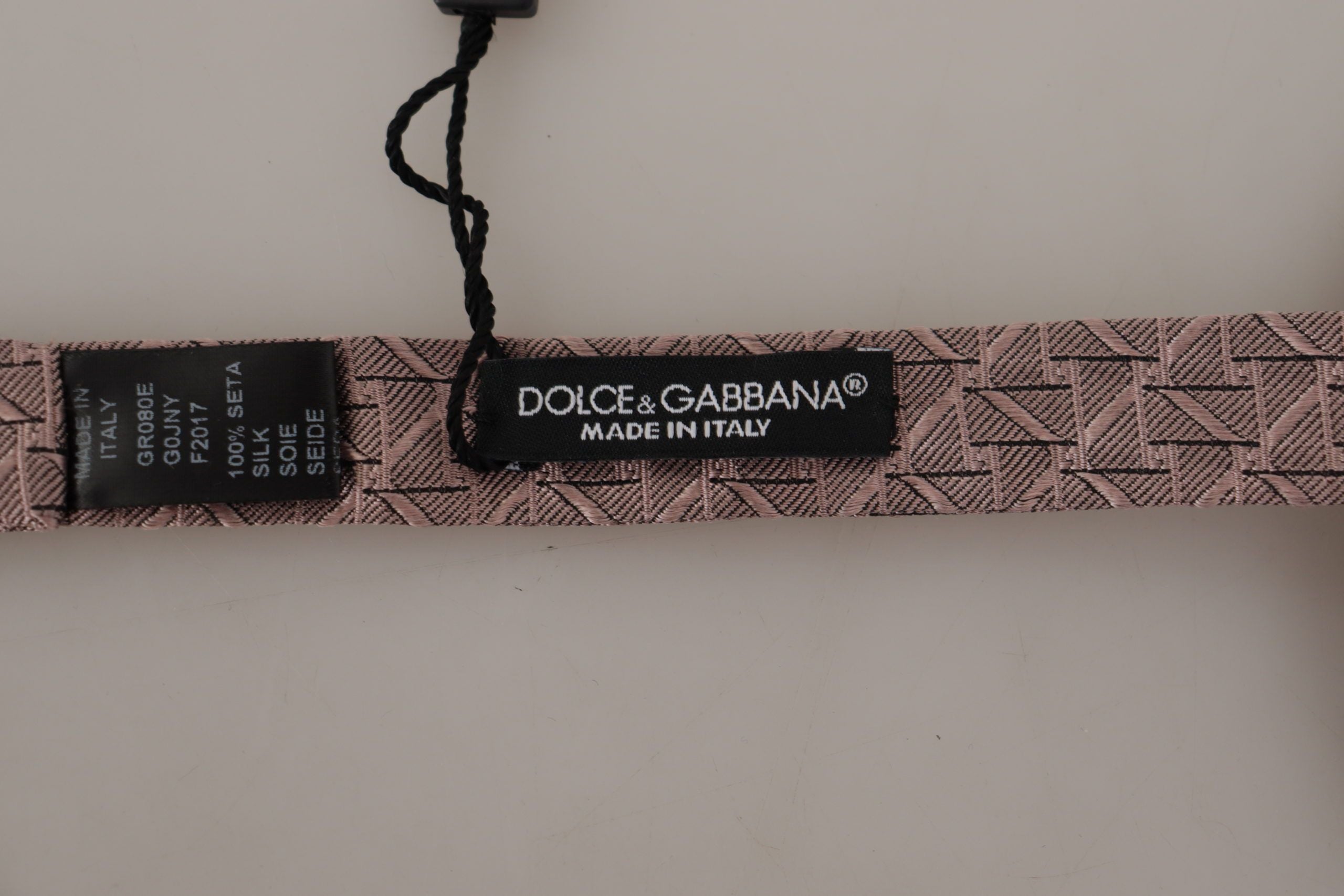 Dolce &amp; Gabbana Grey Fantasy Print Adjustable Neck Papillon Bow Tie