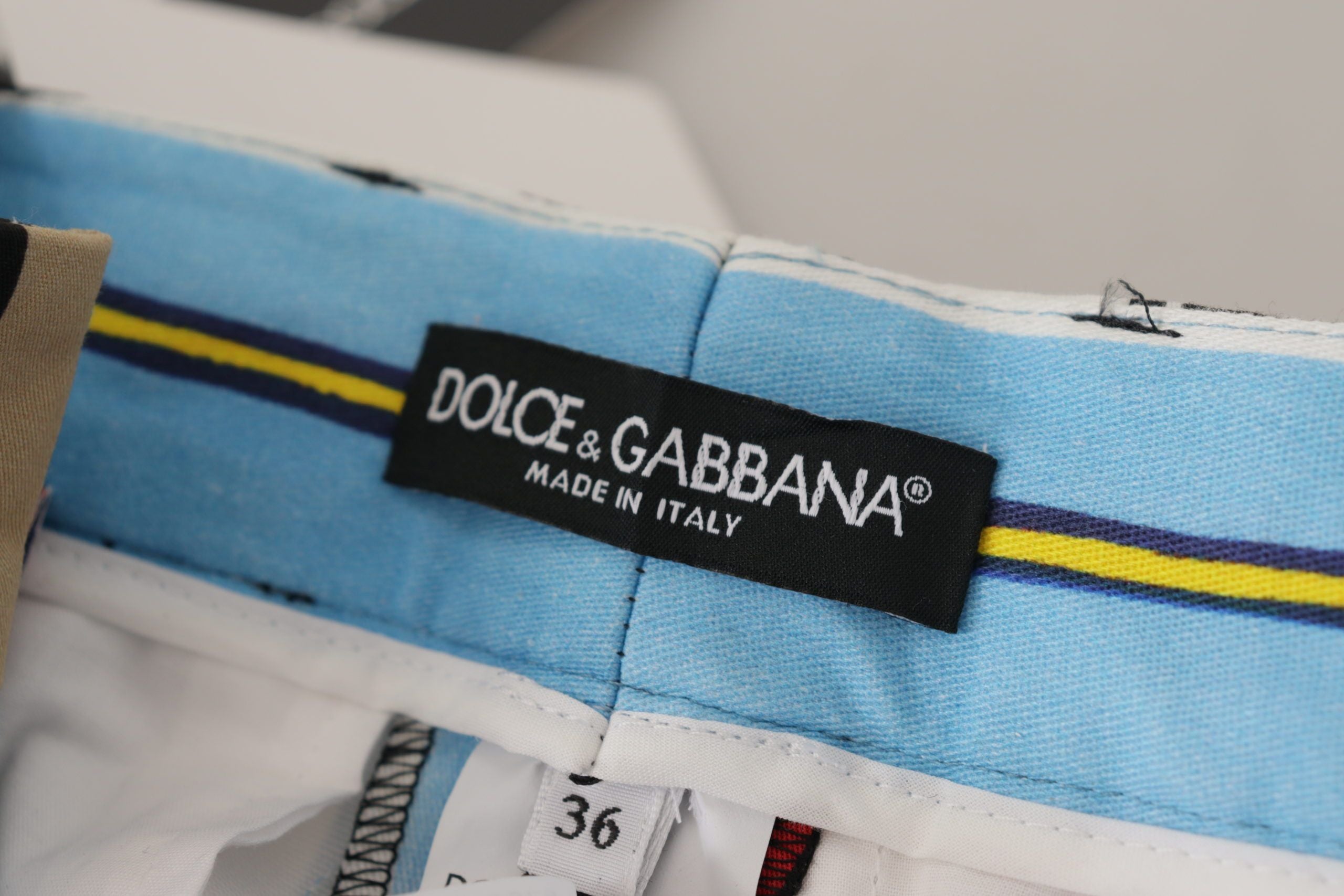 Dolce &amp; Gabbana Elegant striped high waist trousers